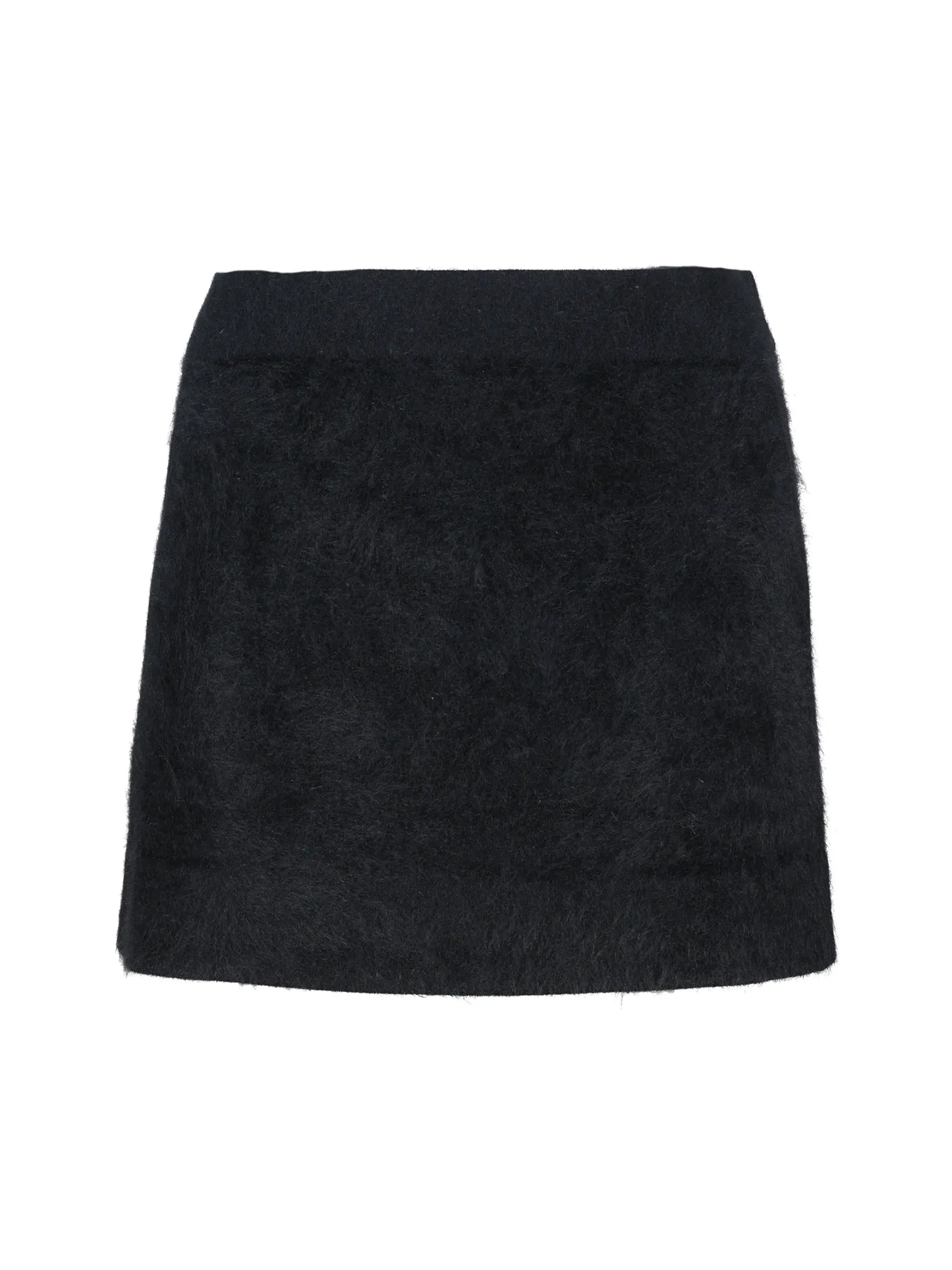 Mini Wollrock 'Fluffy Statement' - Artikel Vorderseite - Farbe: Schwarz