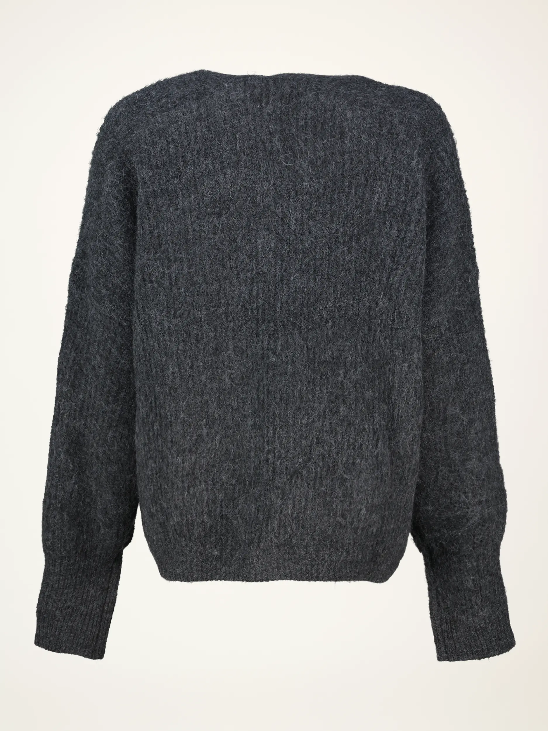 Strickjacke 'East' langarm - Artikel Rückseite - Farbe: Grau