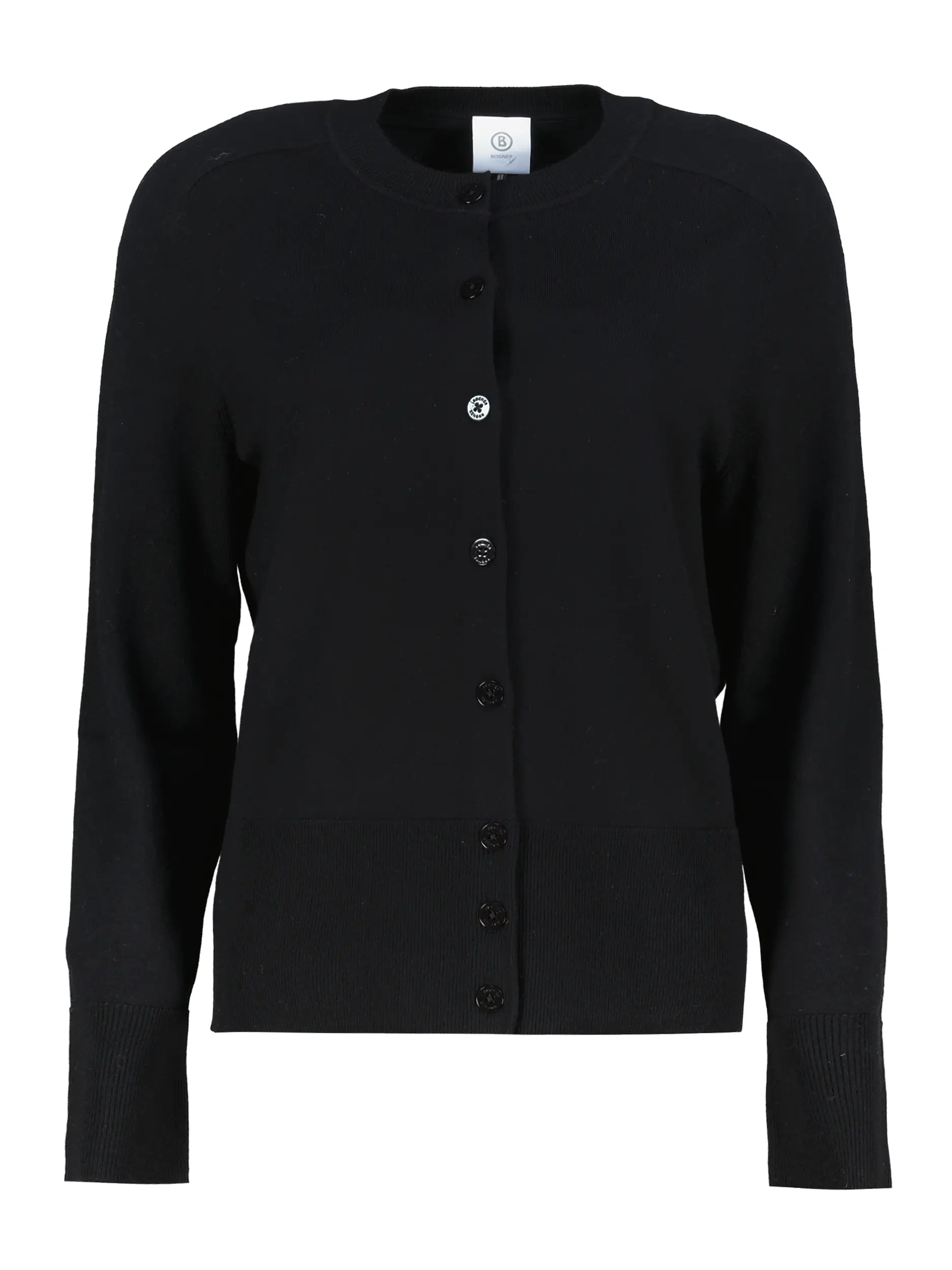 Strickjacke 'Ilma' aus Wolle  - Artikel Vorderseite - Farbe: Schwarz