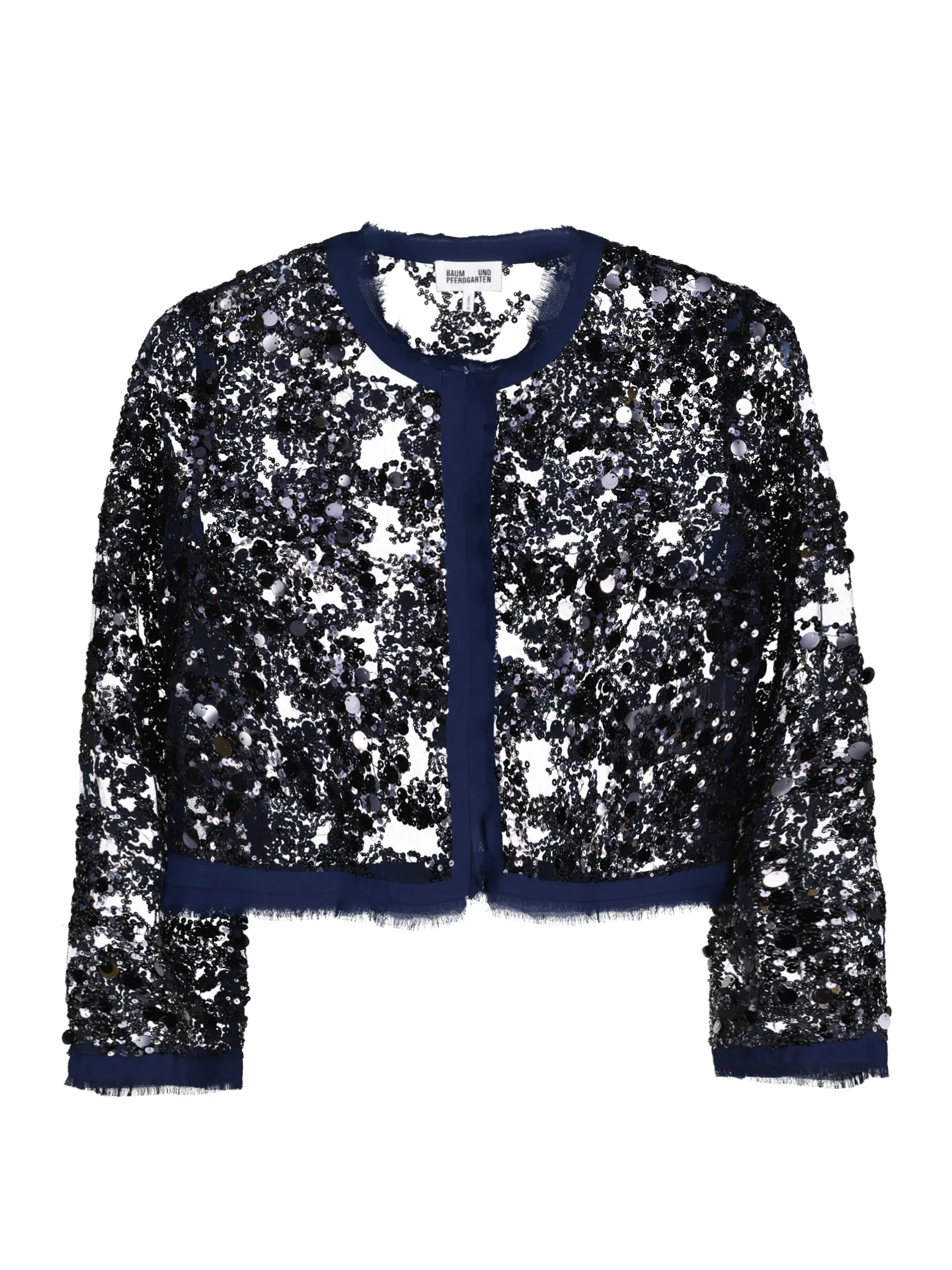 Jacke mit Pailletten - Artikel Vorderseite - Farbe: Blau
