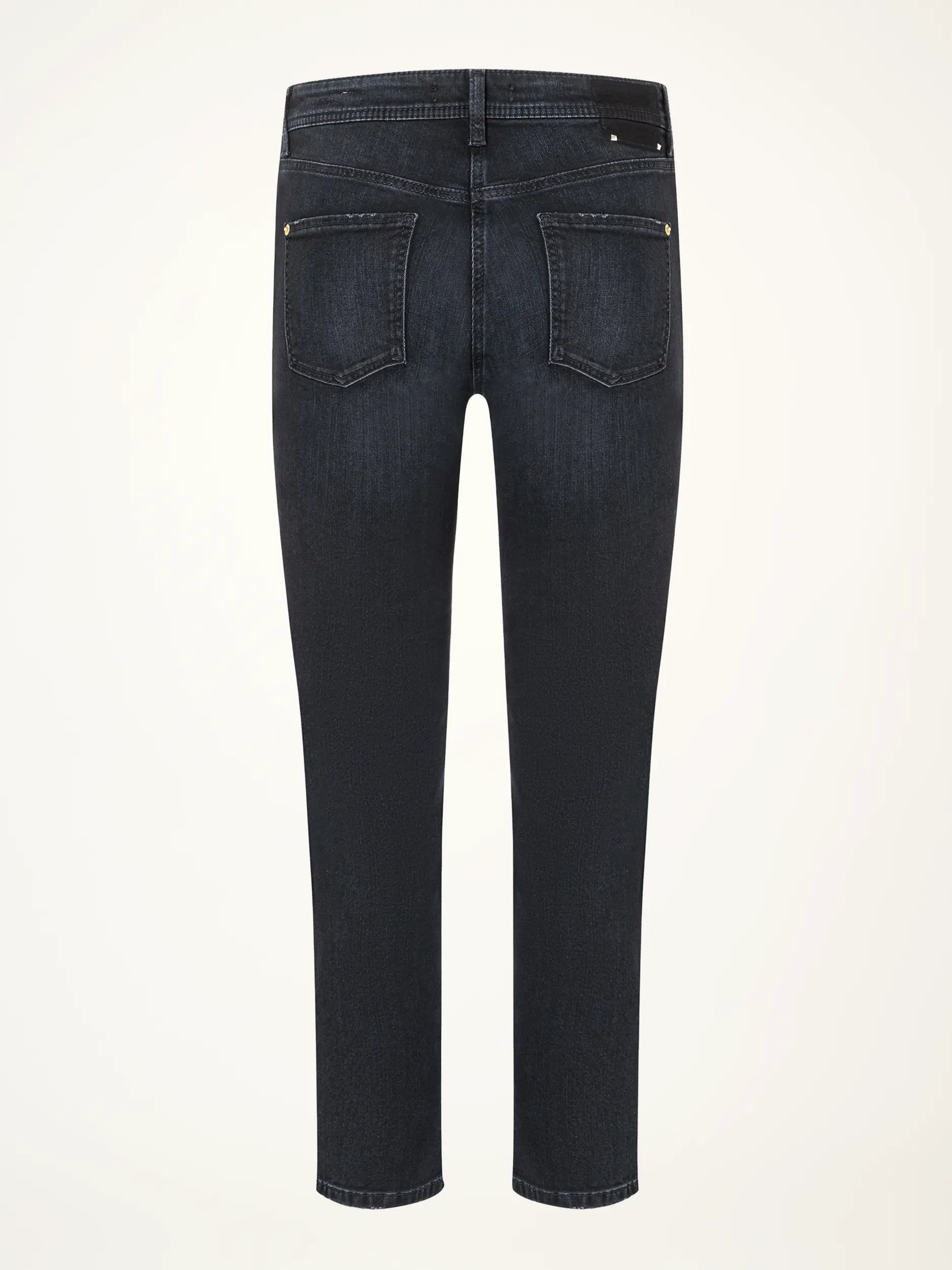 Mid Rise Dlim Fit Jeans 'Piper Cropped' - Artikel Rückseite - Farbe: Schwarz