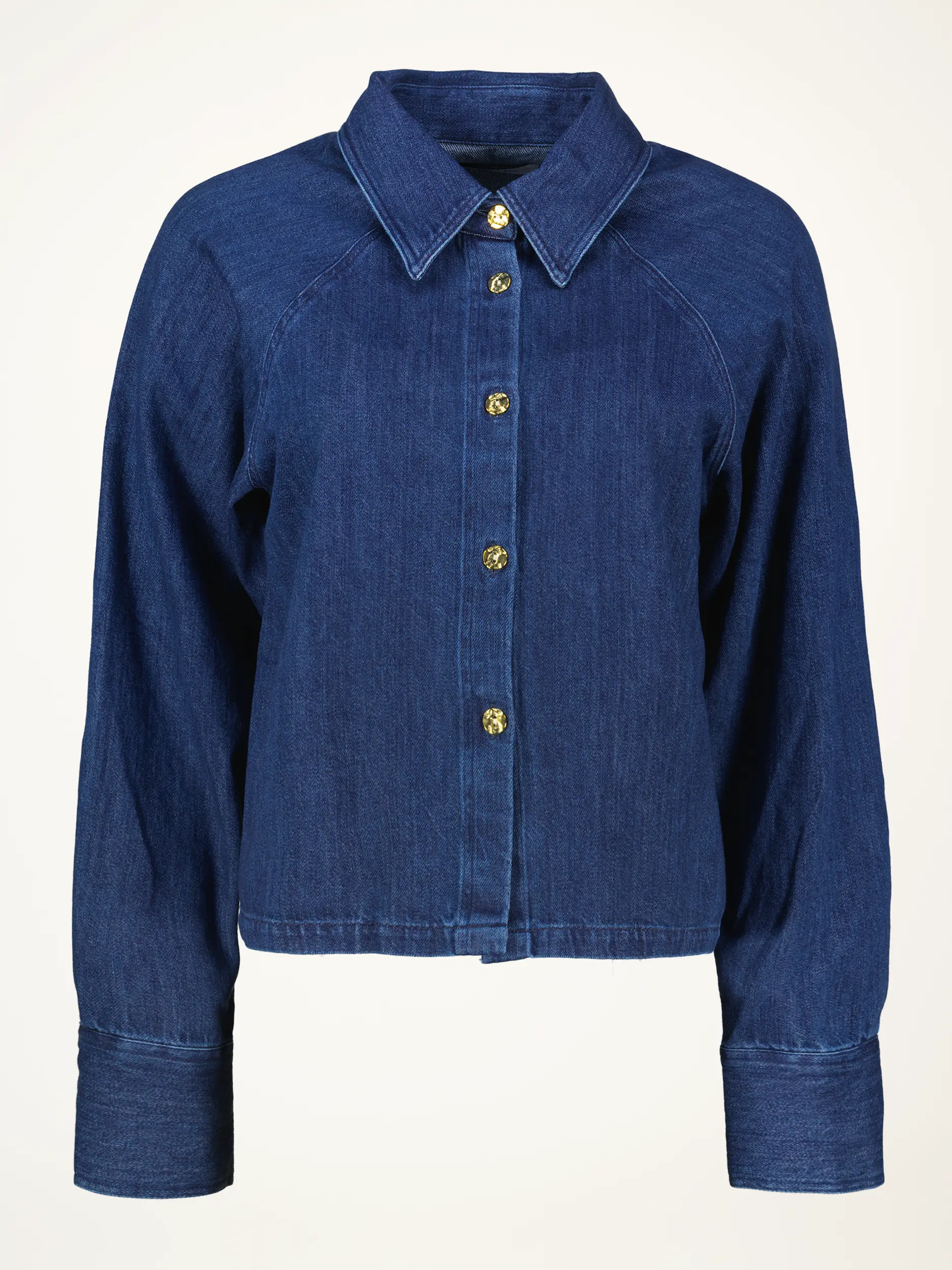 Jeansbluse 'Hanna' langarm - Artikelansicht - Farbe: Blau