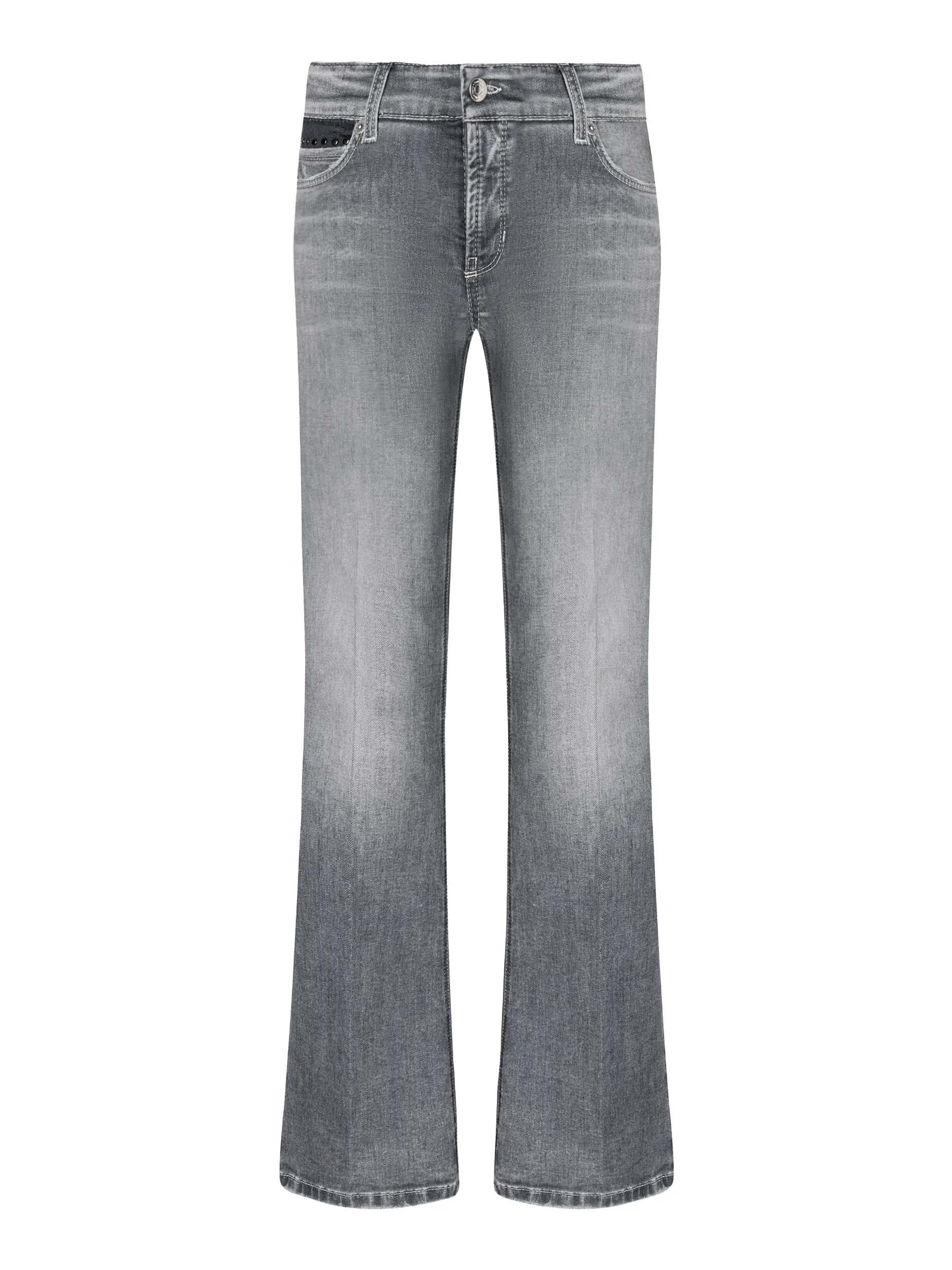 Low Rise Flared Leg Jeans 'Paris' - Artikel Vorderseite - Farbe: Grau