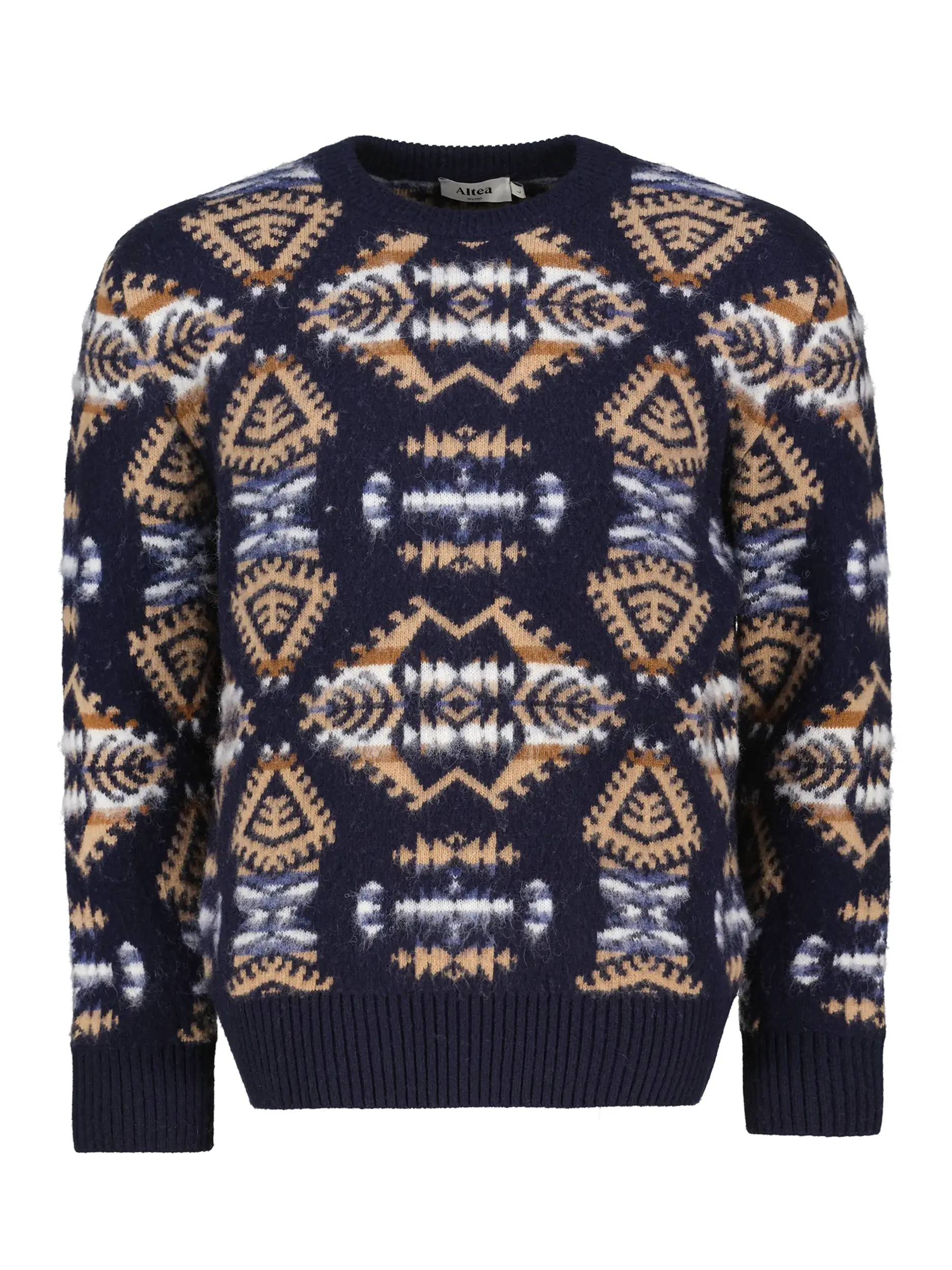 Pullover aus Schurwoll-Mix langarm - Artikel Vorderseite - Farbe: Blau