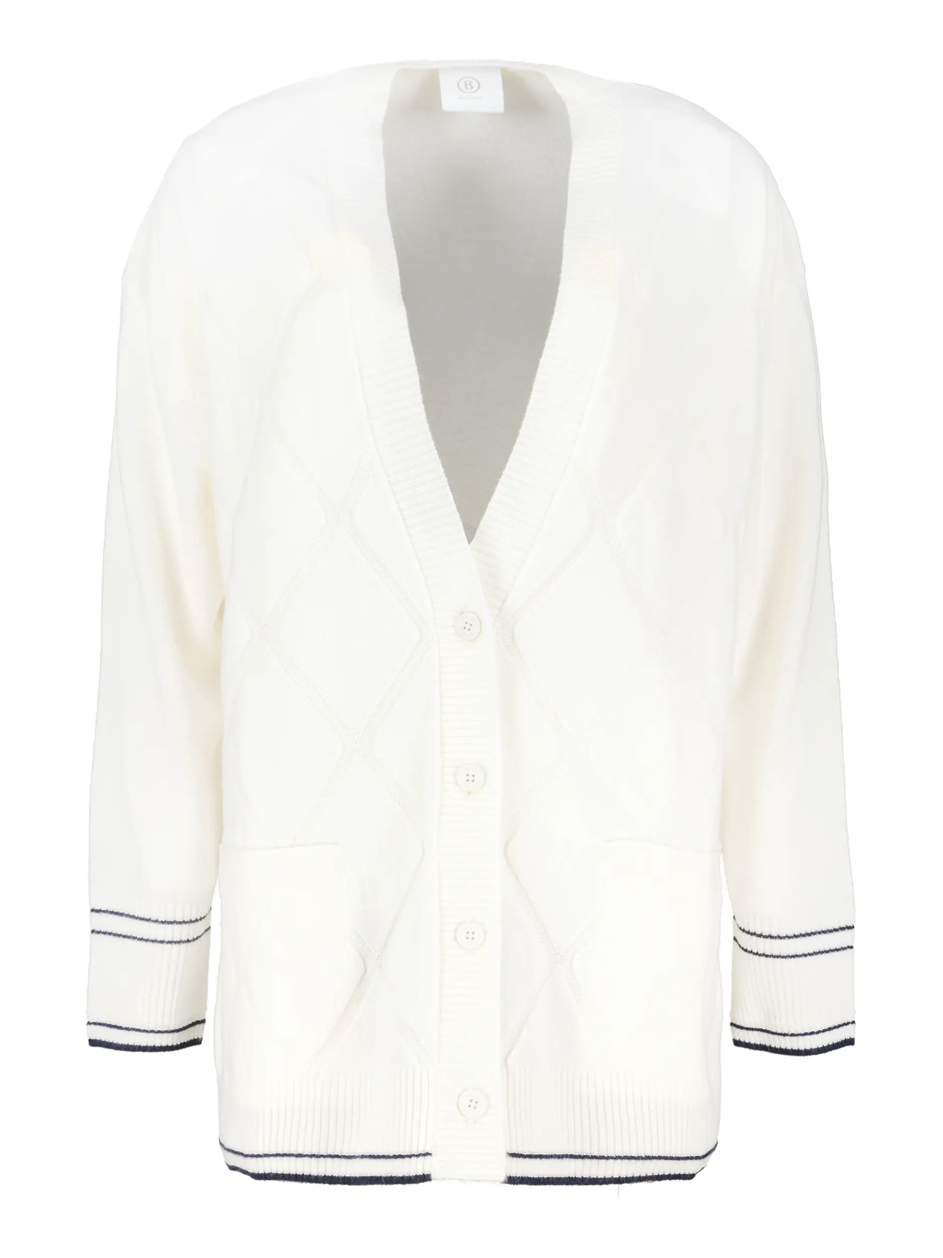 Strickjacke 'Cherry' aus Wolle - Artikel Vorderseite - Farbe: Creme