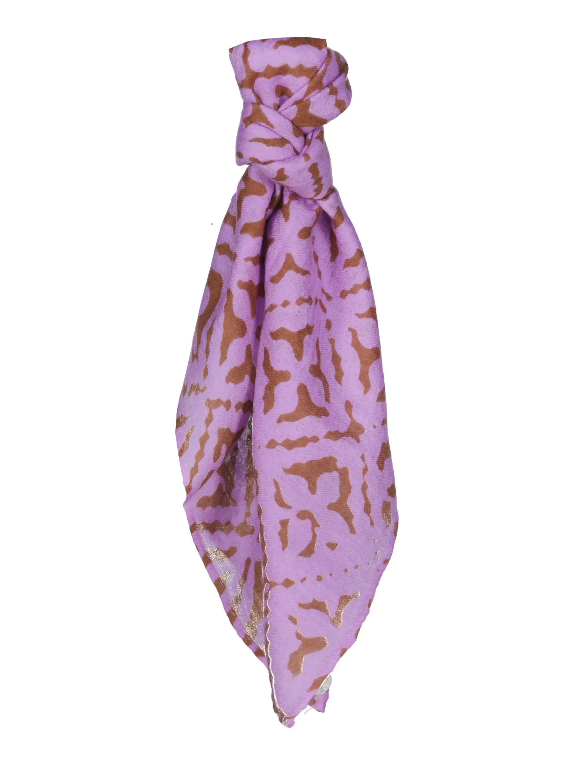 Gemustertes Tuch 'Eyes of Marrakesh' aus Kaschmir - Artikel Vorderseite - Farbe: Violett