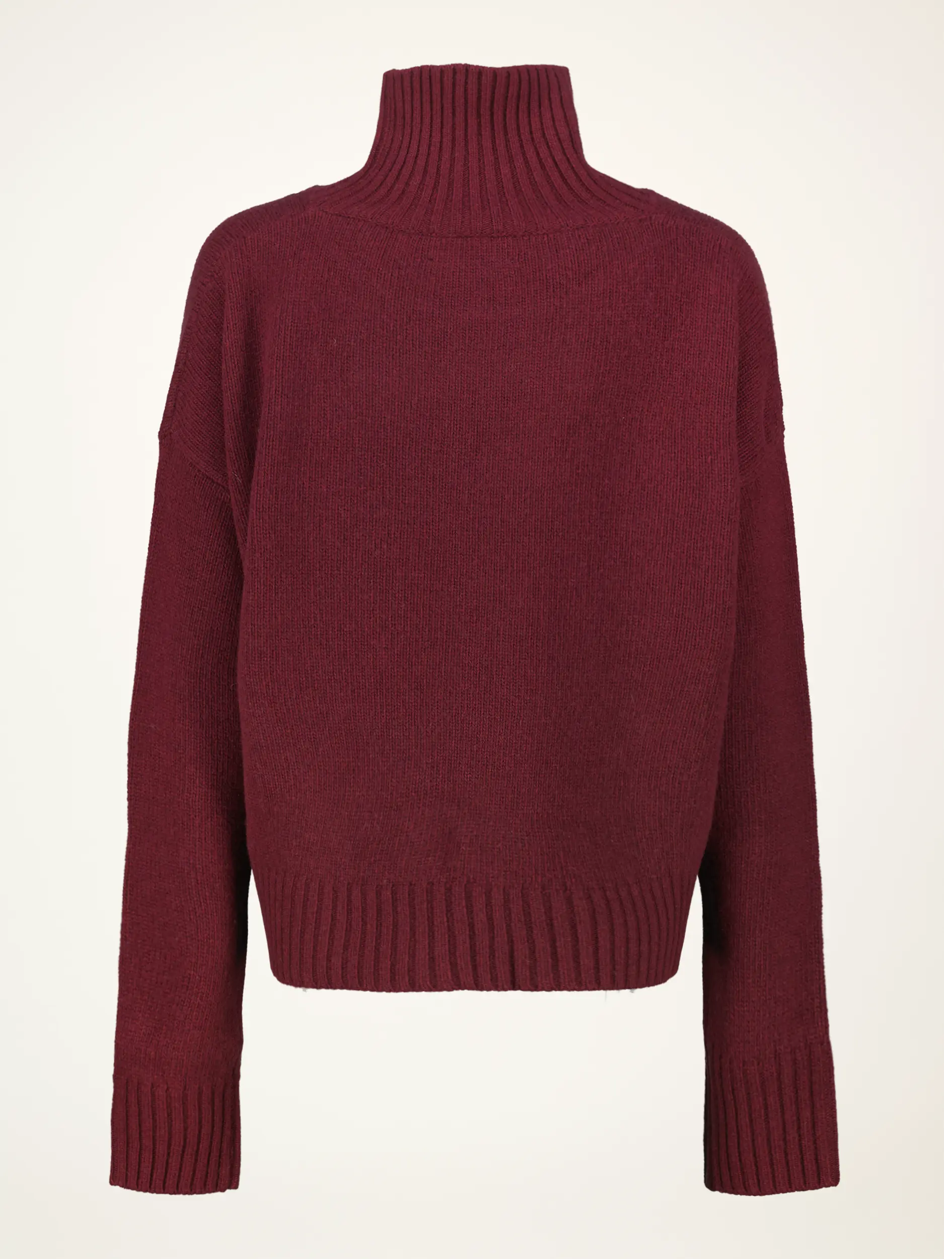 Pullover 'Emma' aus Woll-Kaschmir-Mix langarm - Artikel Rückseite - Farbe: Rot