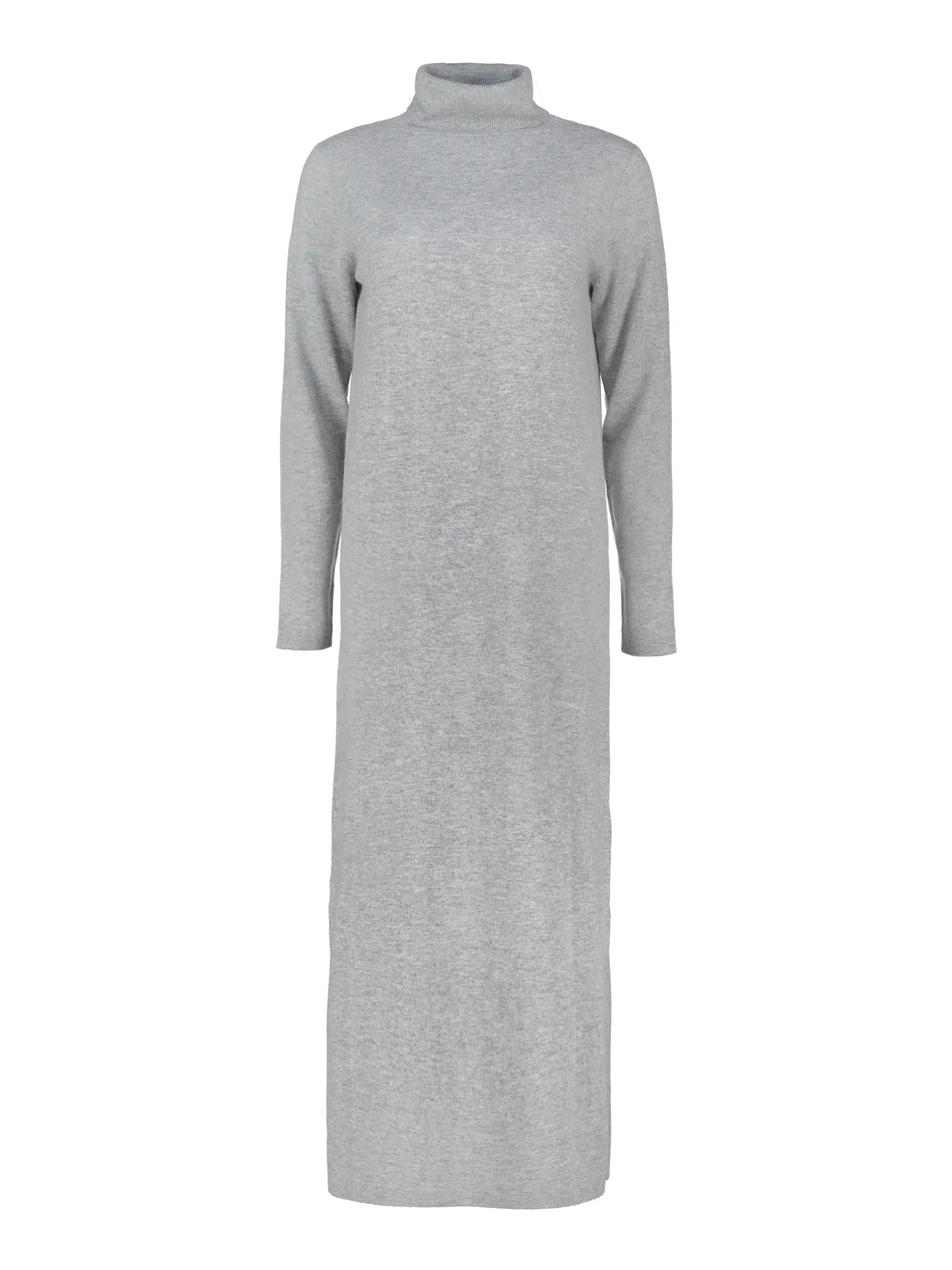Maxi Strickkleid aus Woll-Mix  - Artikel Vorderseite - Farbe: Grau