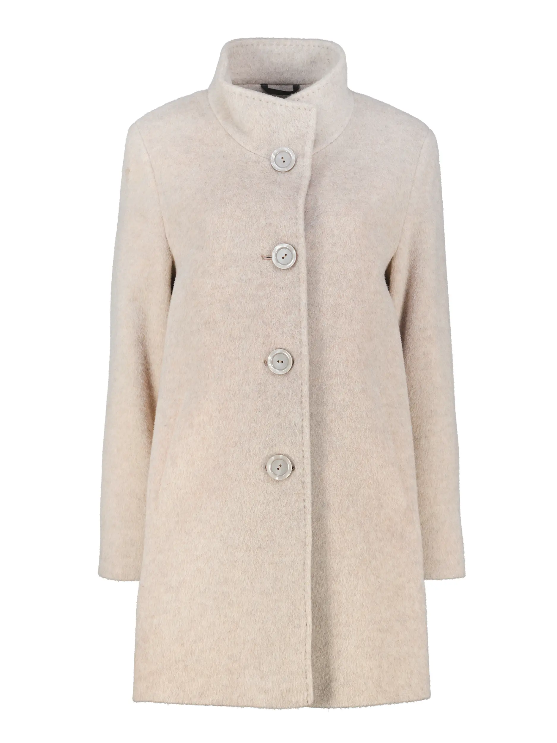 Kurzmantel aus Woll-Mix - Artikel Vorderseite - Farbe: Beige