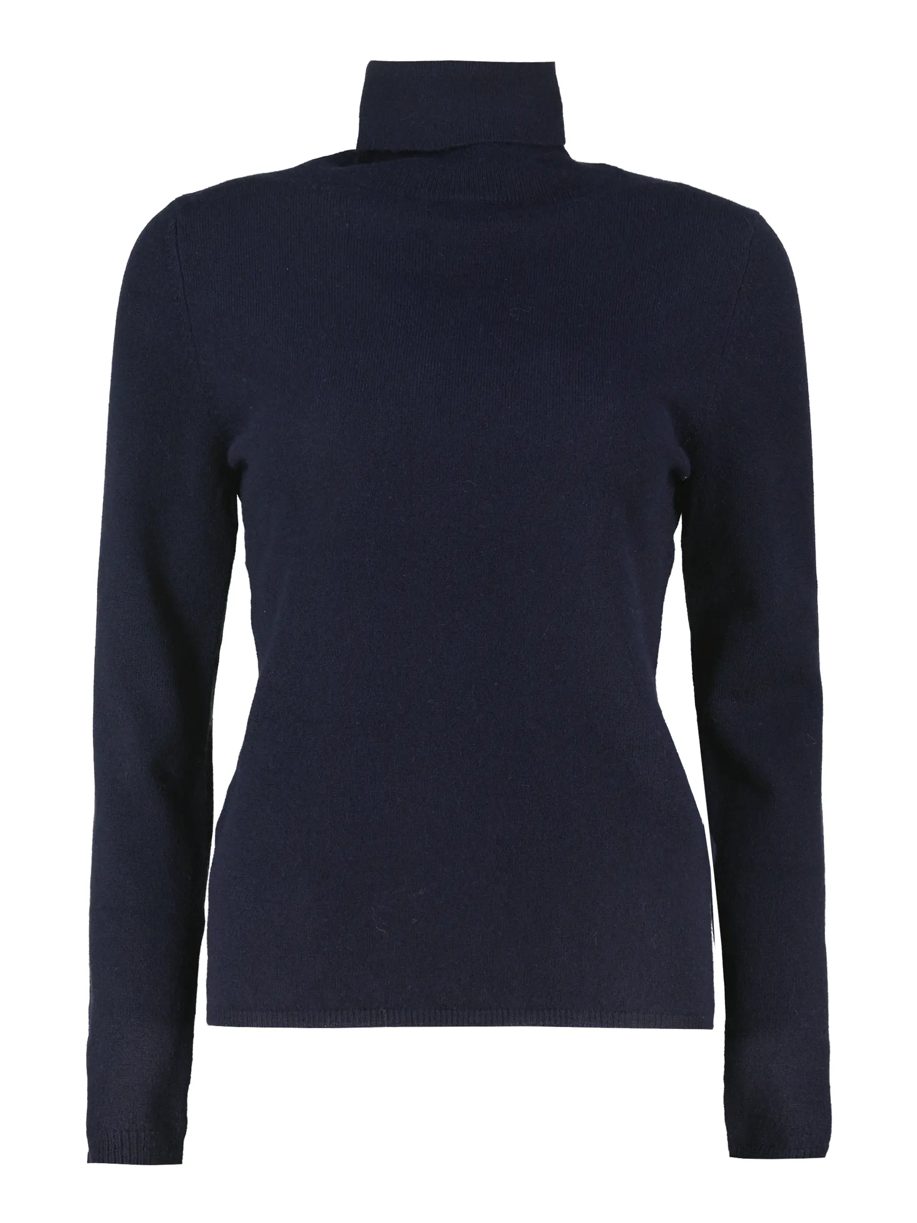 Rollkragenpullover aus Kaschmir langarm - Artikel Vorderseite - Farbe: Blau