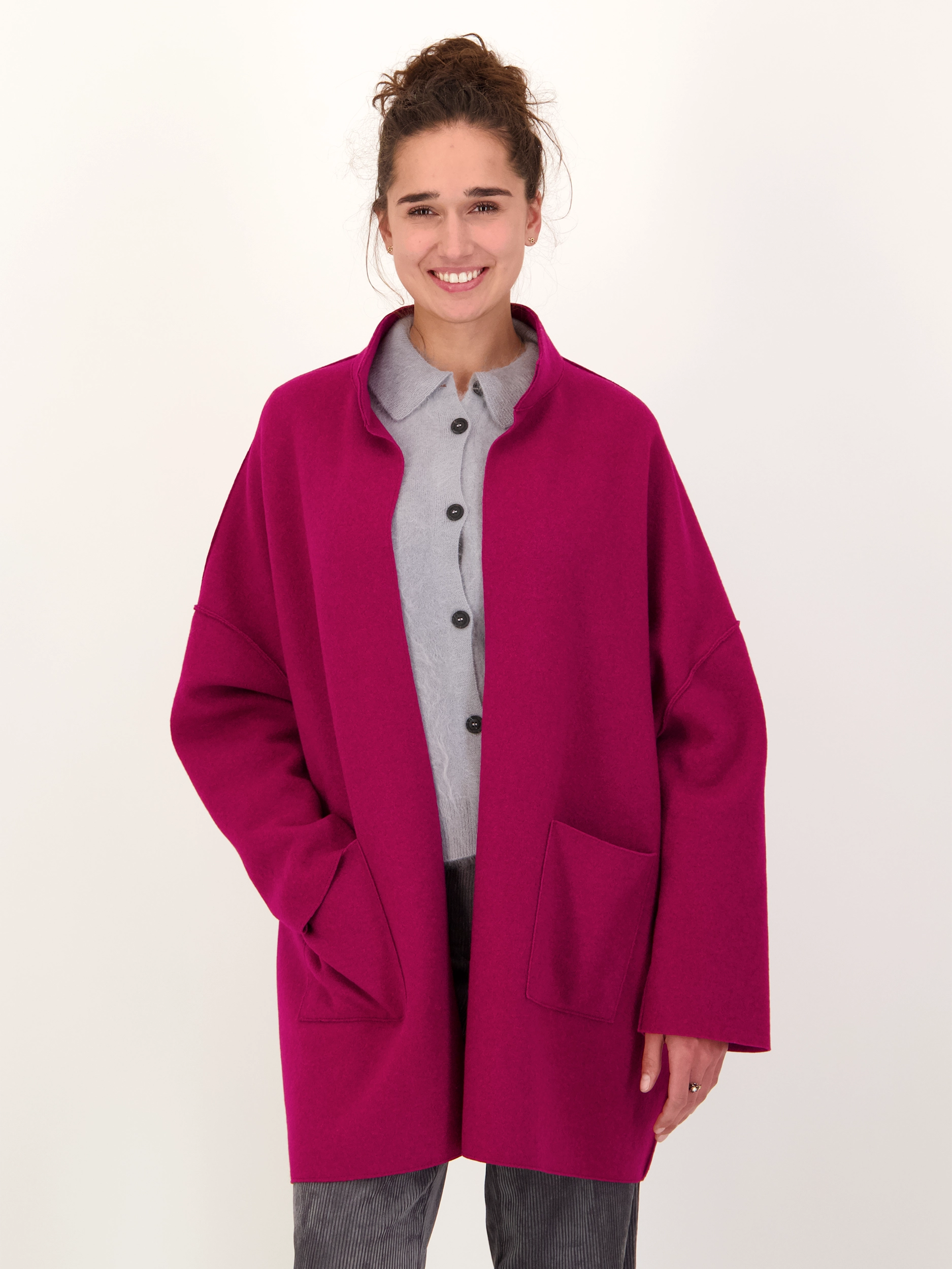 Jacke - Artikel Vorderseite getragen von einem Modell - Farbe: Rosa&Pink