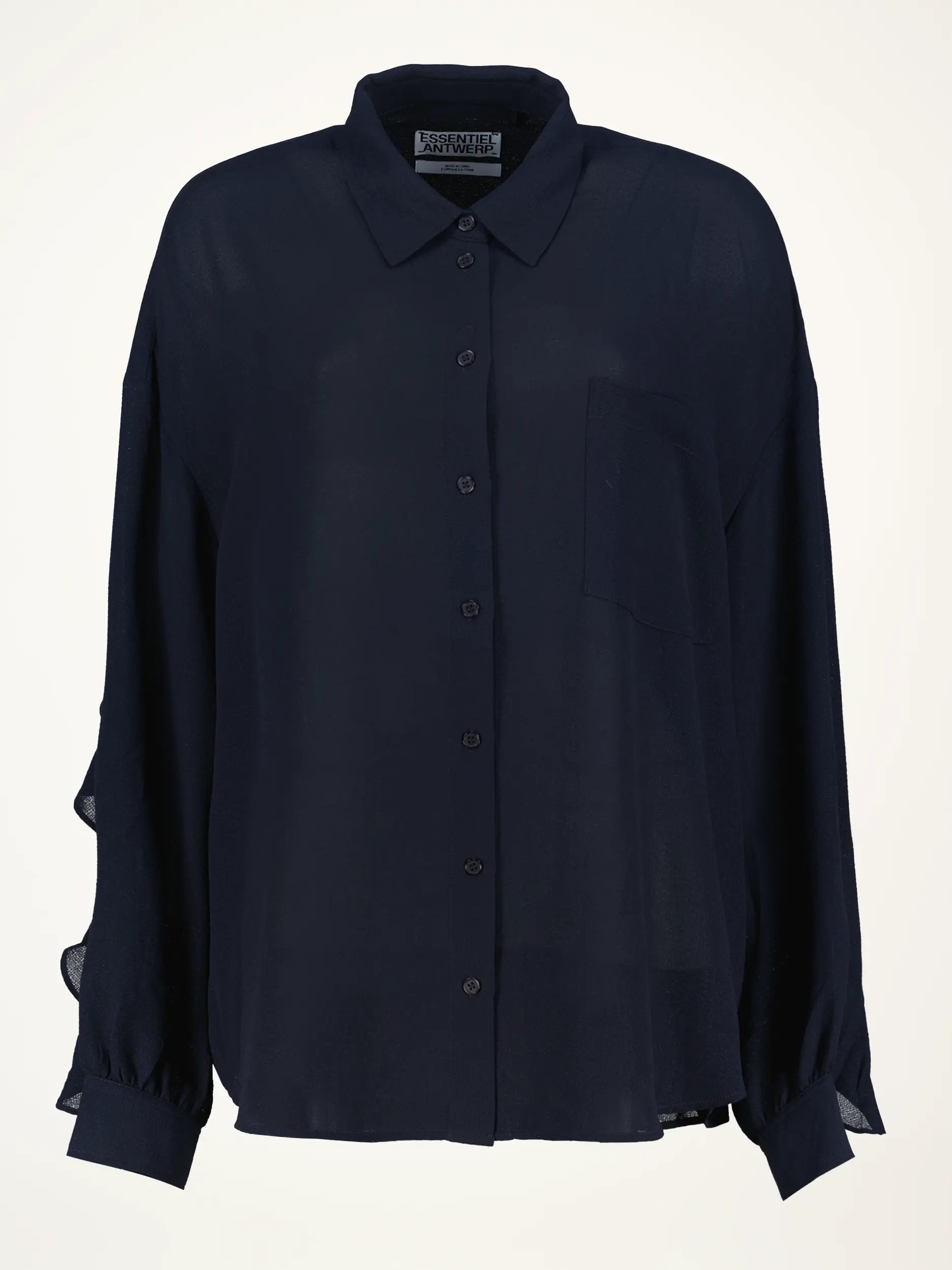 Bluse 'Ifire' langarm - Artikelansicht - Farbe: Blau