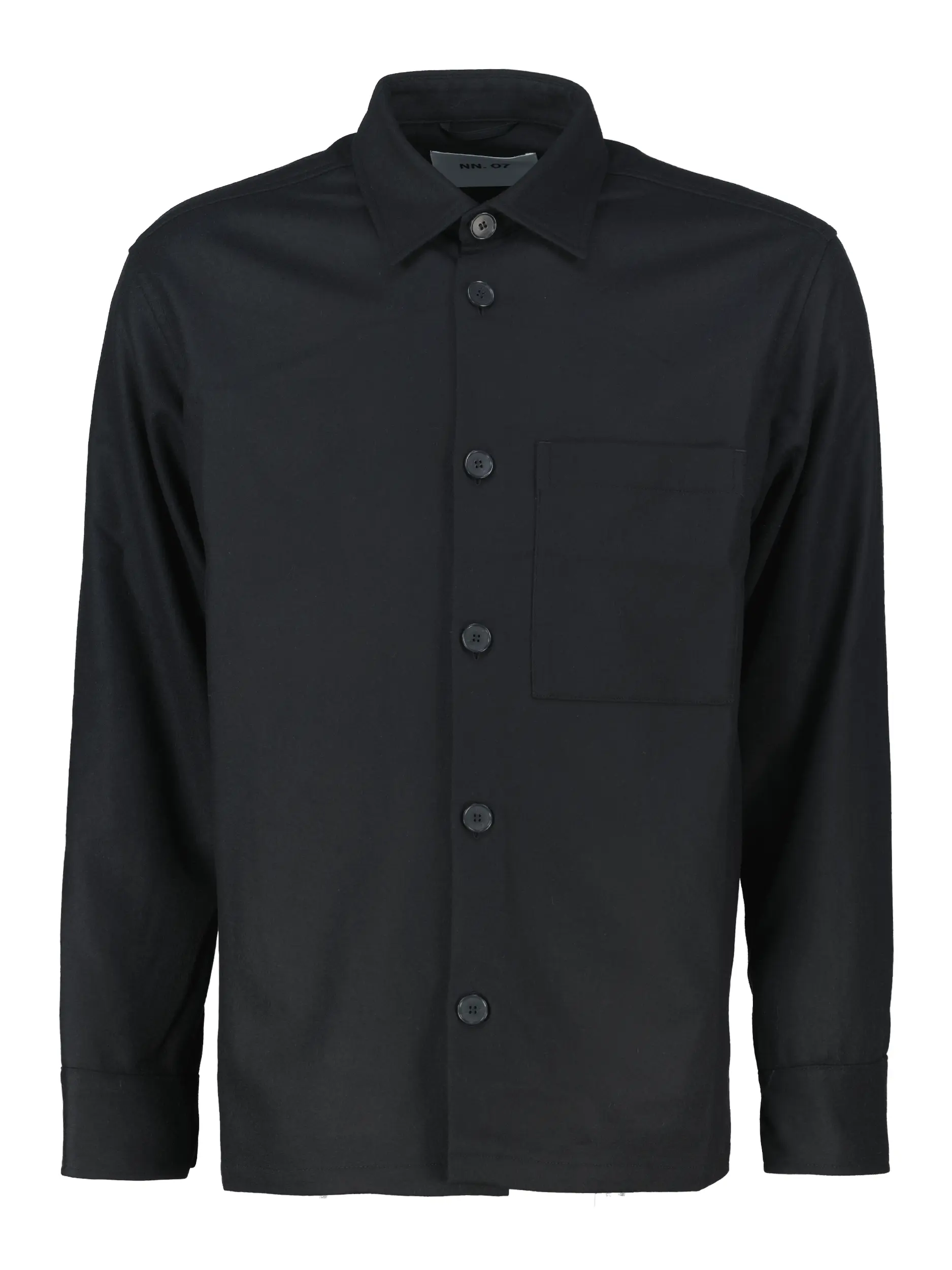 Overshirt 'Freddy' aus Woll-Mix - Artikel Vorderseite - Farbe: Schwarz