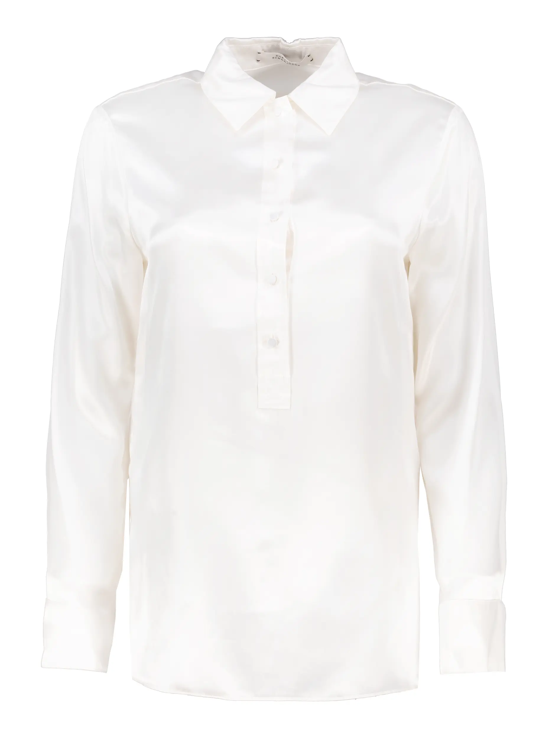 Seidensatinbluse 'Sense of Shine' langarm - Artikel Vorderseite - Farbe: Creme