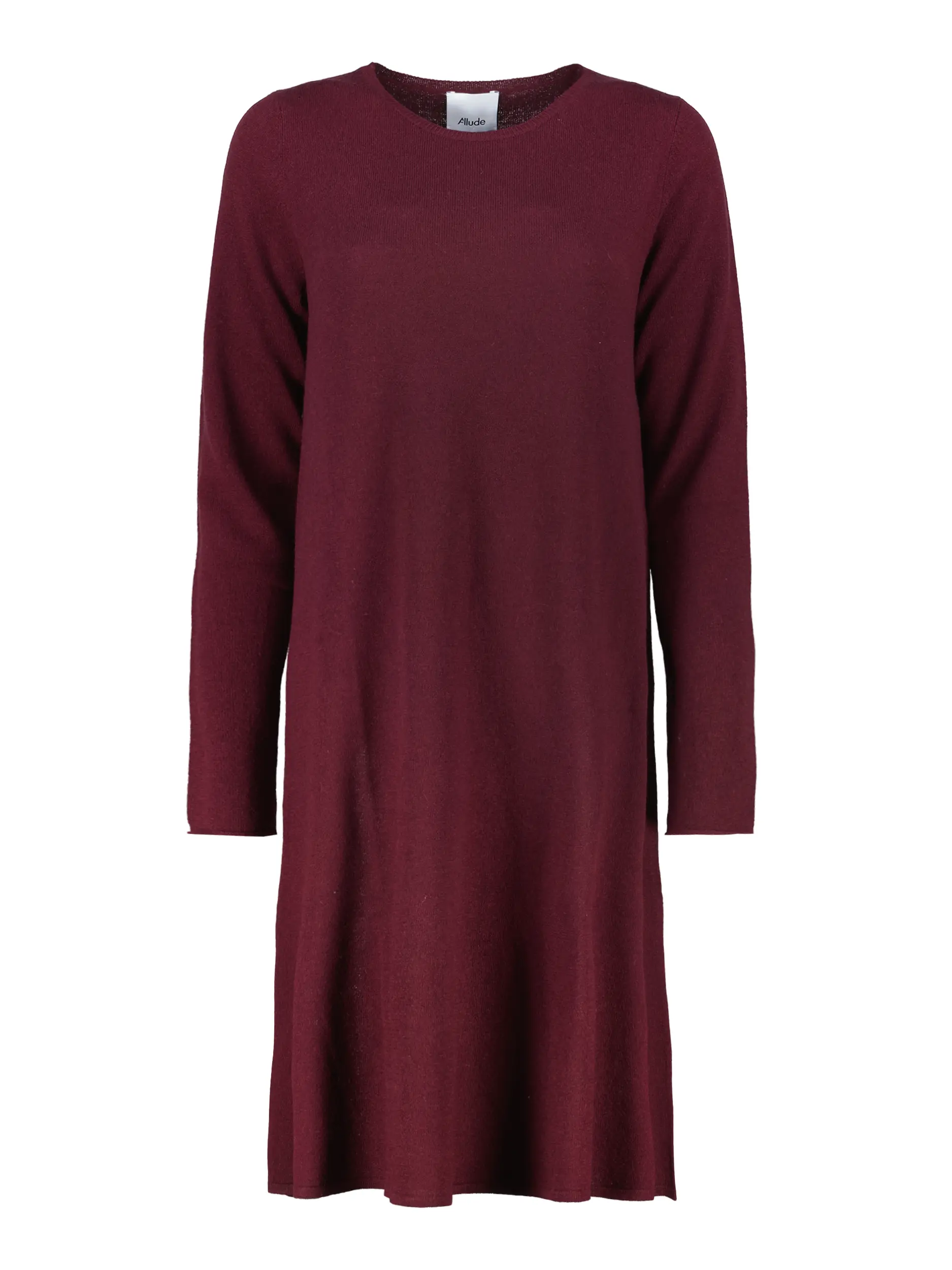 Midi Wollkleid langarm - Artikel Vorderseite - Farbe: Rot