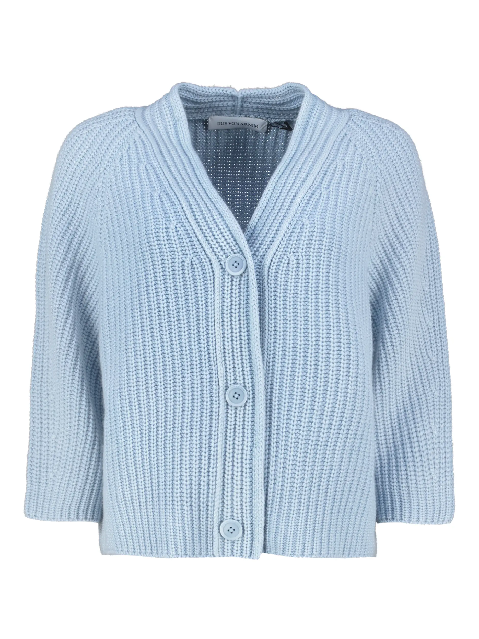 Strickjacke 'Fallou' aus Kaschmir - Artikel Vorderseite - Farbe: Blau