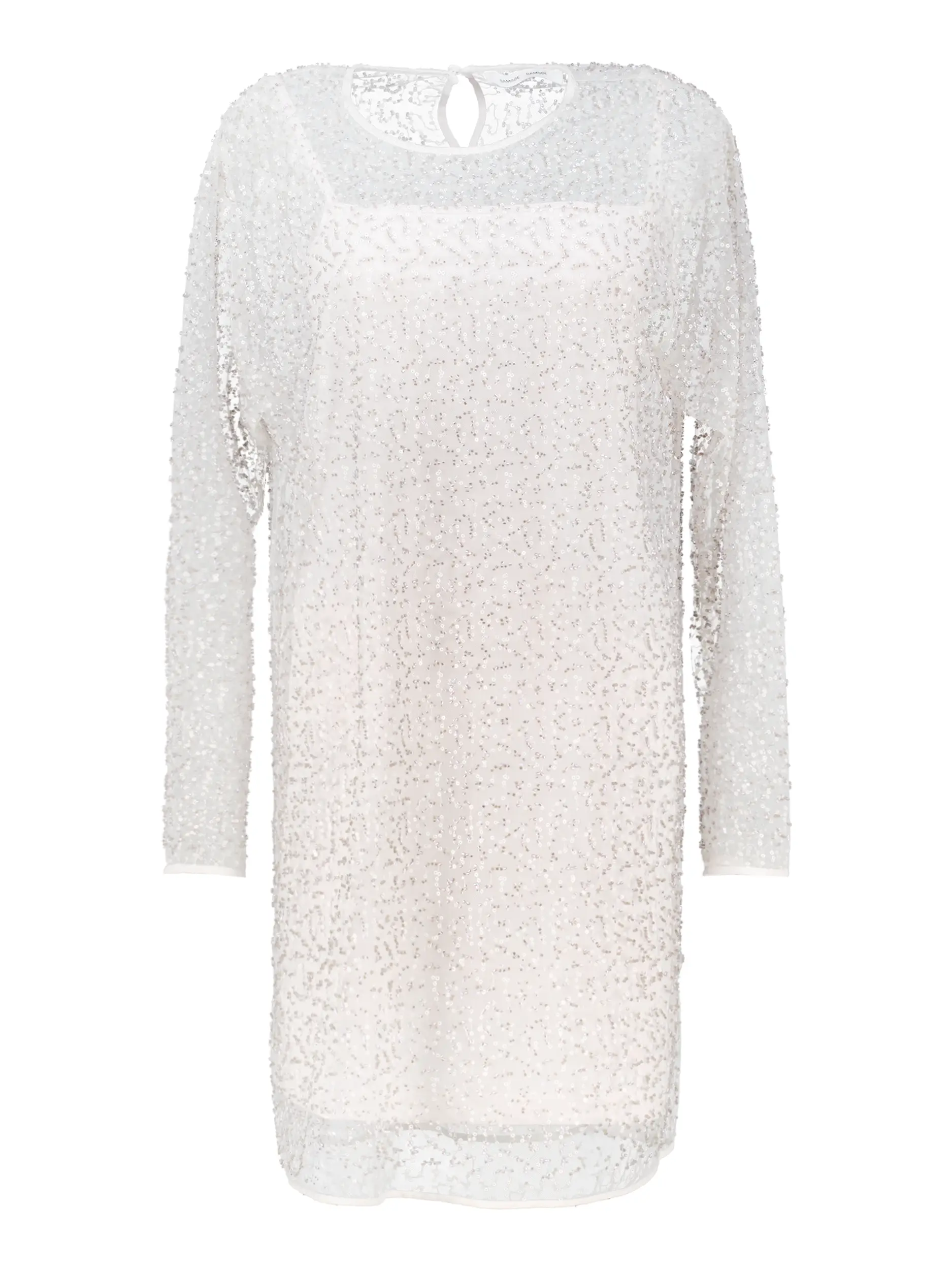 Mini Pailettenkleid 'Samally' - Artikel Vorderseite - Farbe: Beige