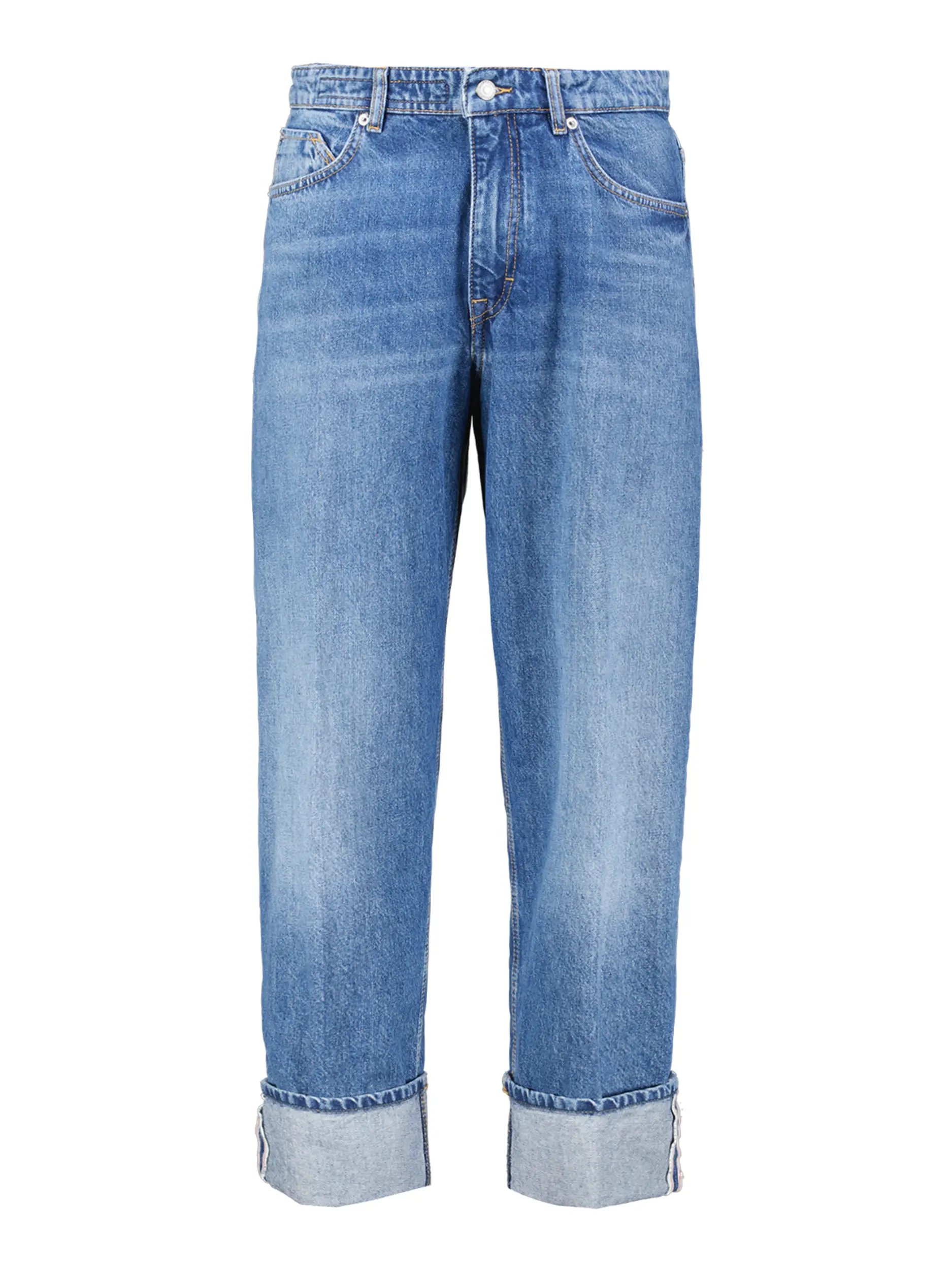 Mid Rise Wide Leg Jeans 'Rawdy' - Artikel Vorderseite - Farbe: Blau