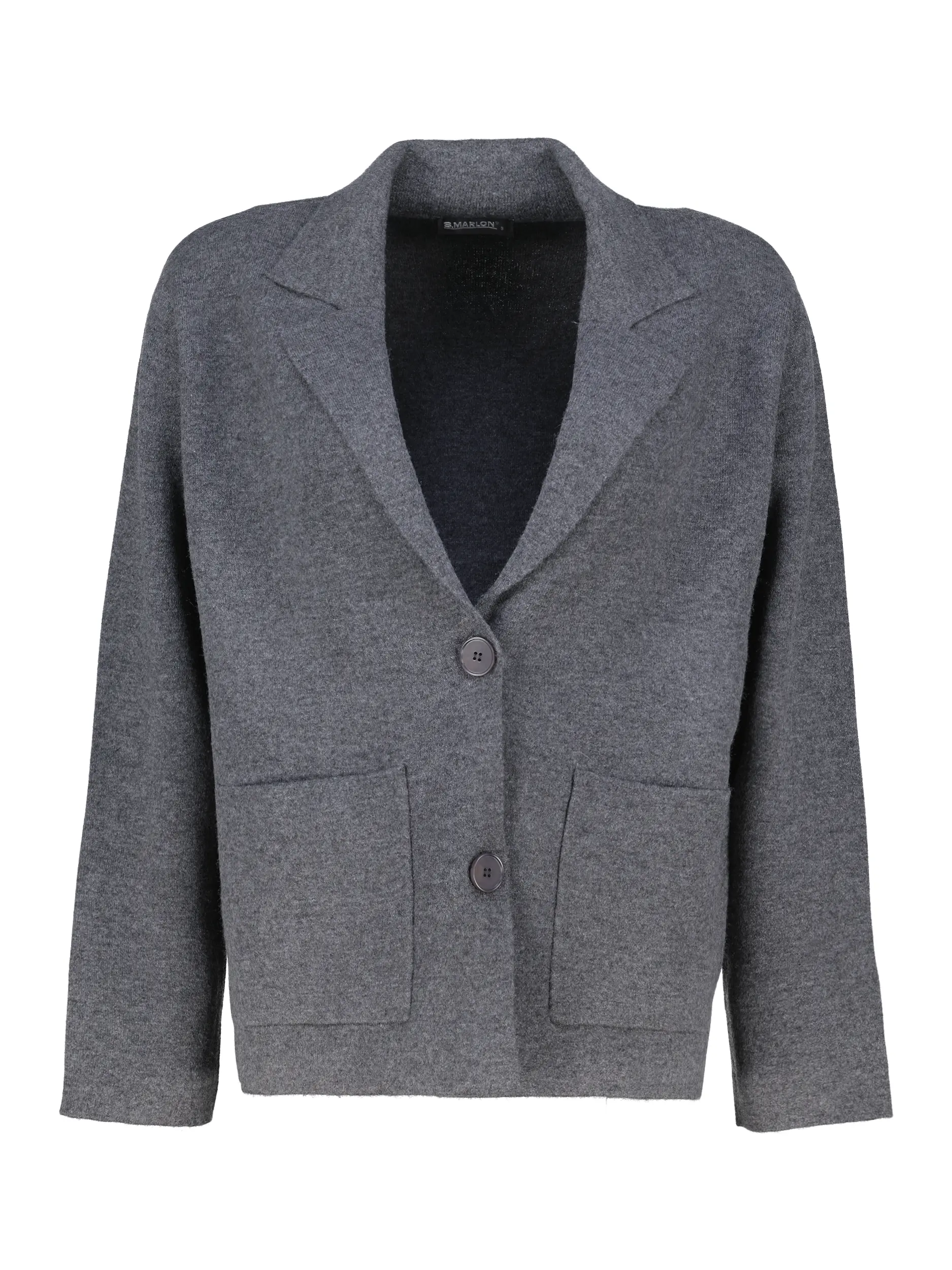 Strickblazer aus Wolle  - Artikel Vorderseite - Farbe: Grau