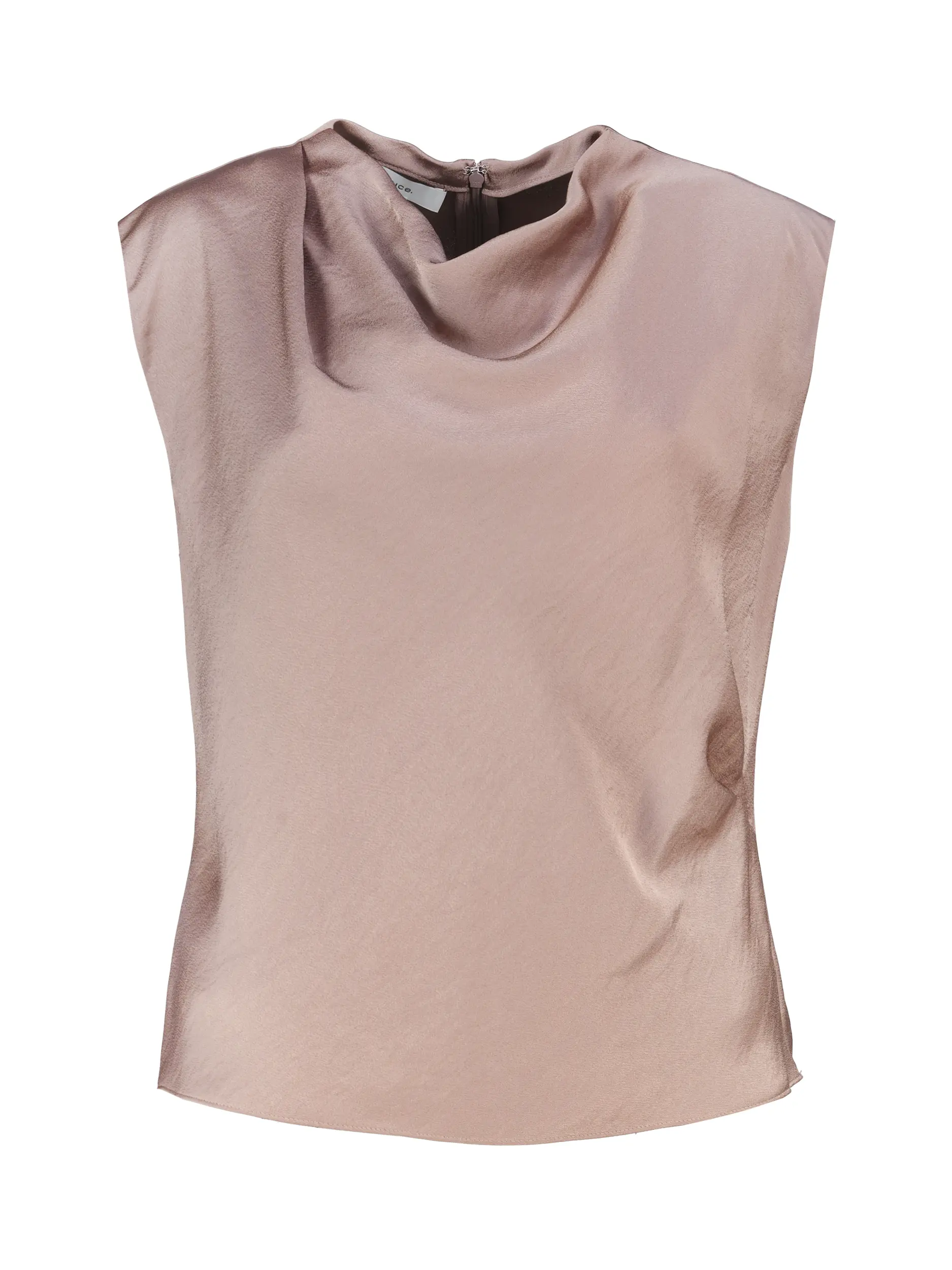 Satinbluse ärmellos - Artikel Vorderseite - Farbe: Rosa&Pink