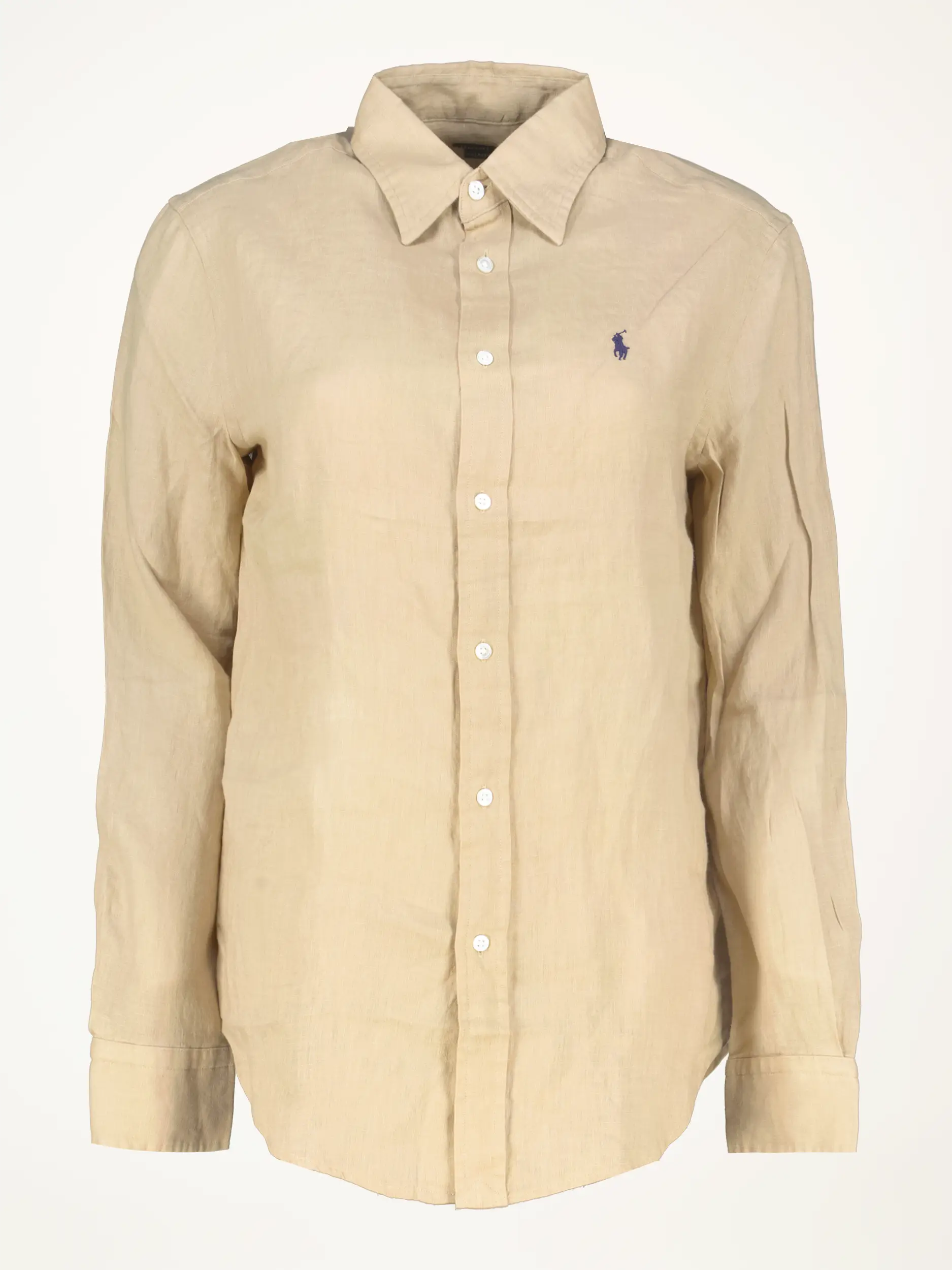 Bluse aus Leinen langarm - Artikelansicht - Farbe: Braun