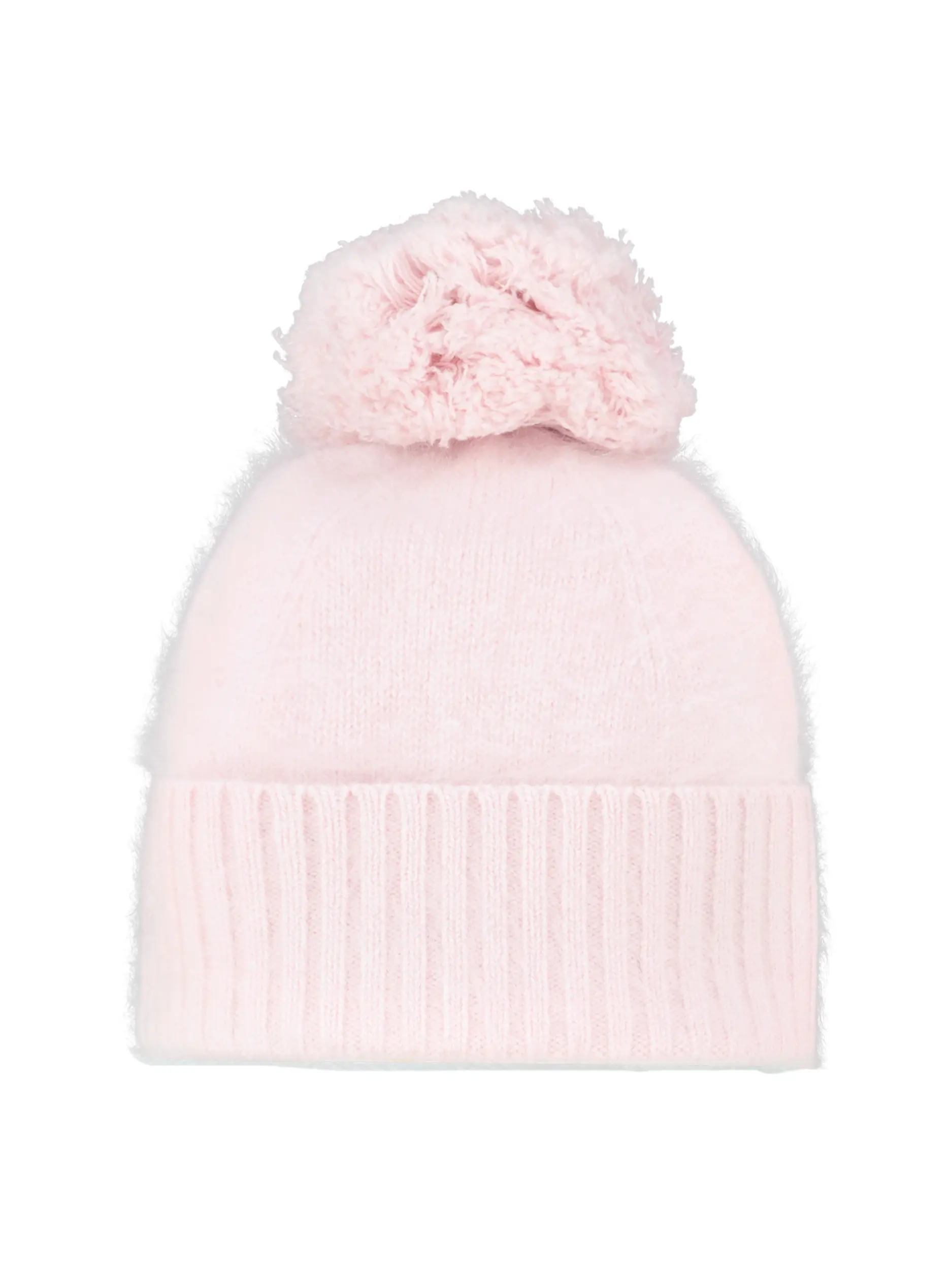 Strickmütze 'Fluffy Statement Beanie' - Artikel Vorderseite - Farbe: Rosa&Pink