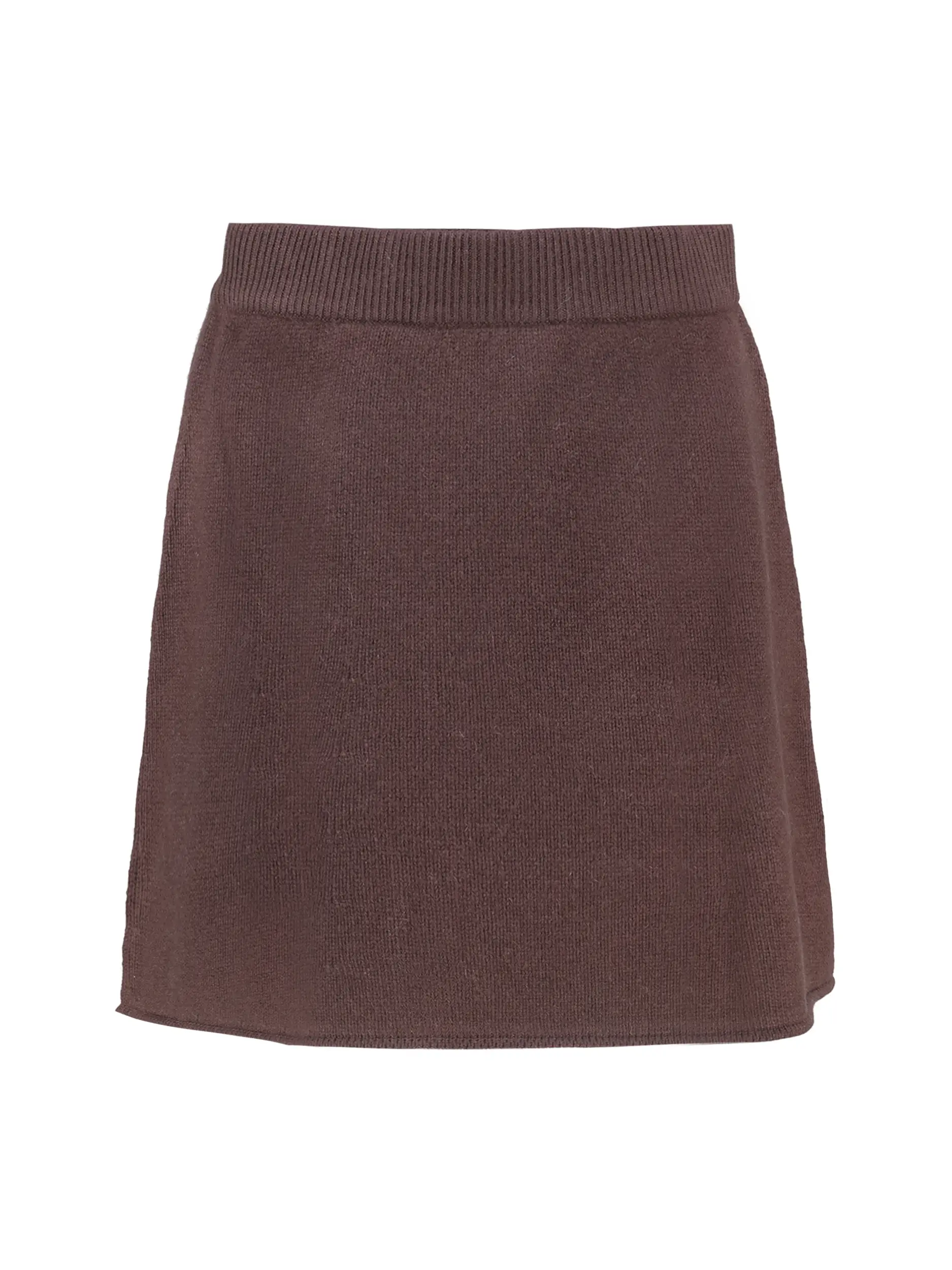 Mini Strickrock Studio 'Laura' aus Kaschmir - Artikel Vorderseite - Farbe: Braun