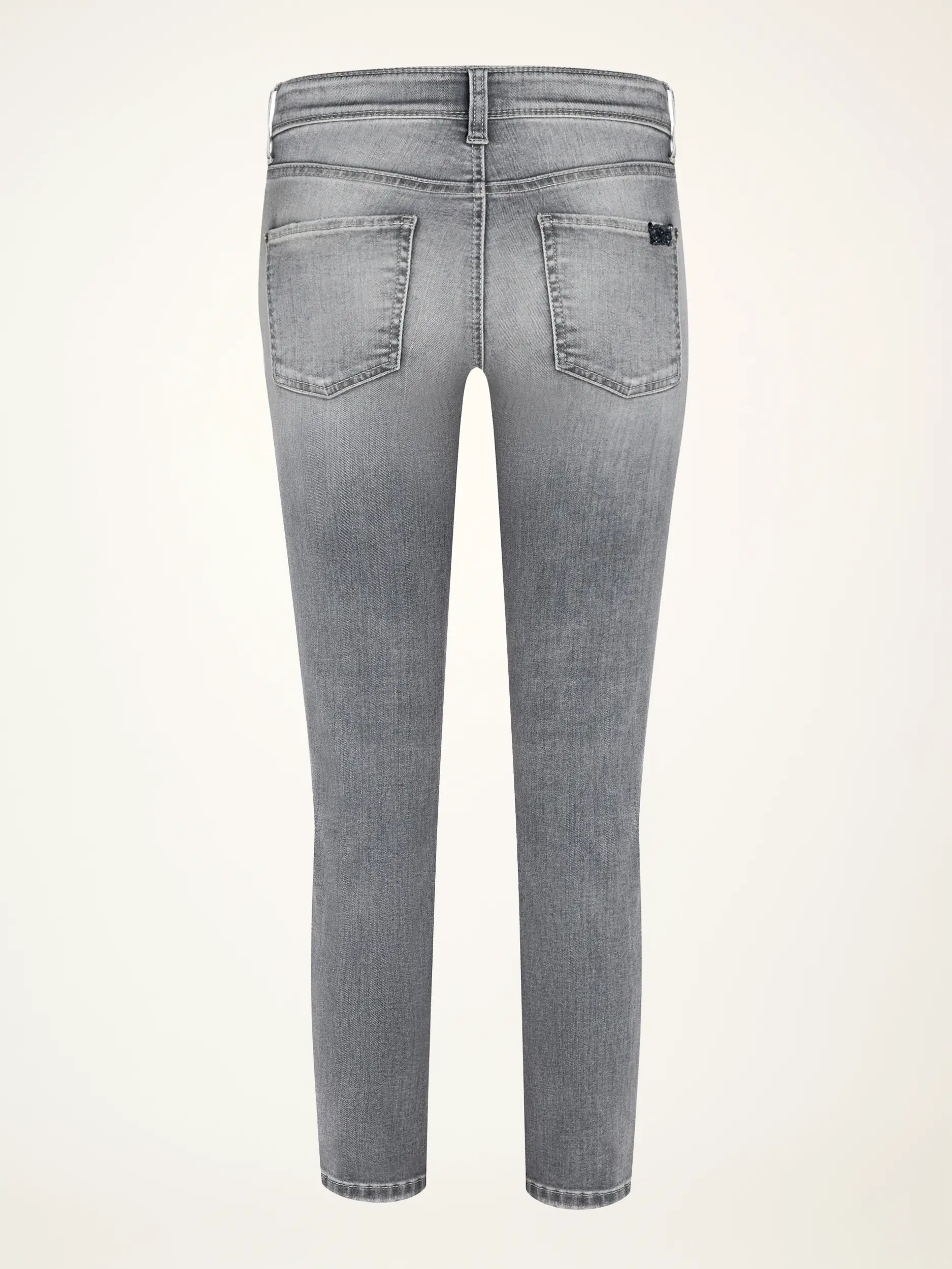 Mid Waist Skinny Jeans 'Piper Short' - Artikel Rückseite - Farbe: Grau