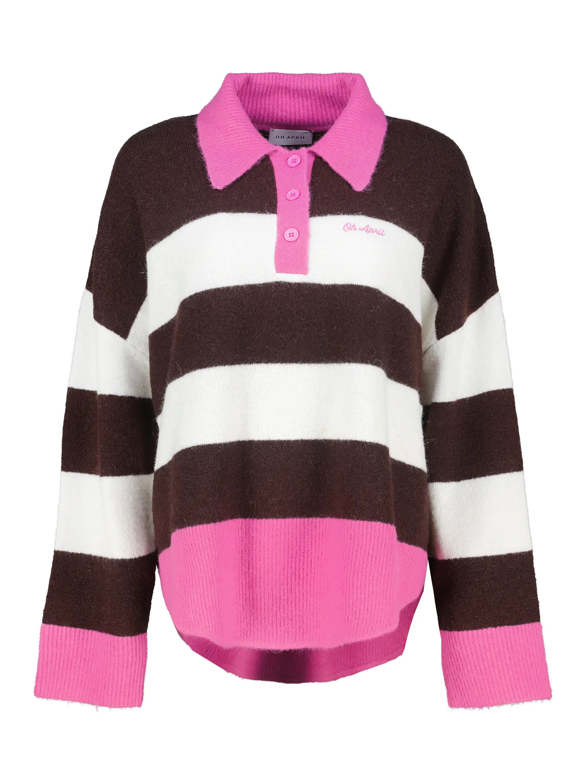 Strickpolo 'Maya'  - Artikel Vorderseite - Farbe: Braun