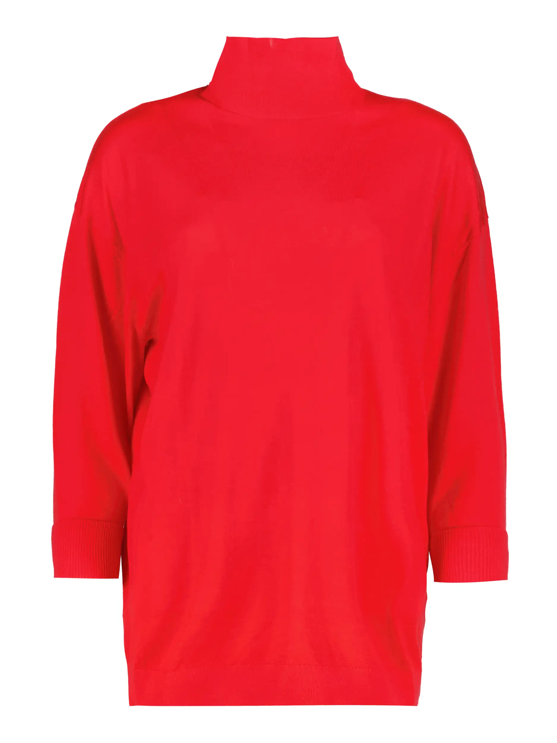 Pullover 'Urban Merino 2' aus Wolle 3/4 Arm - Artikel Vorderseite - Farbe: Rot