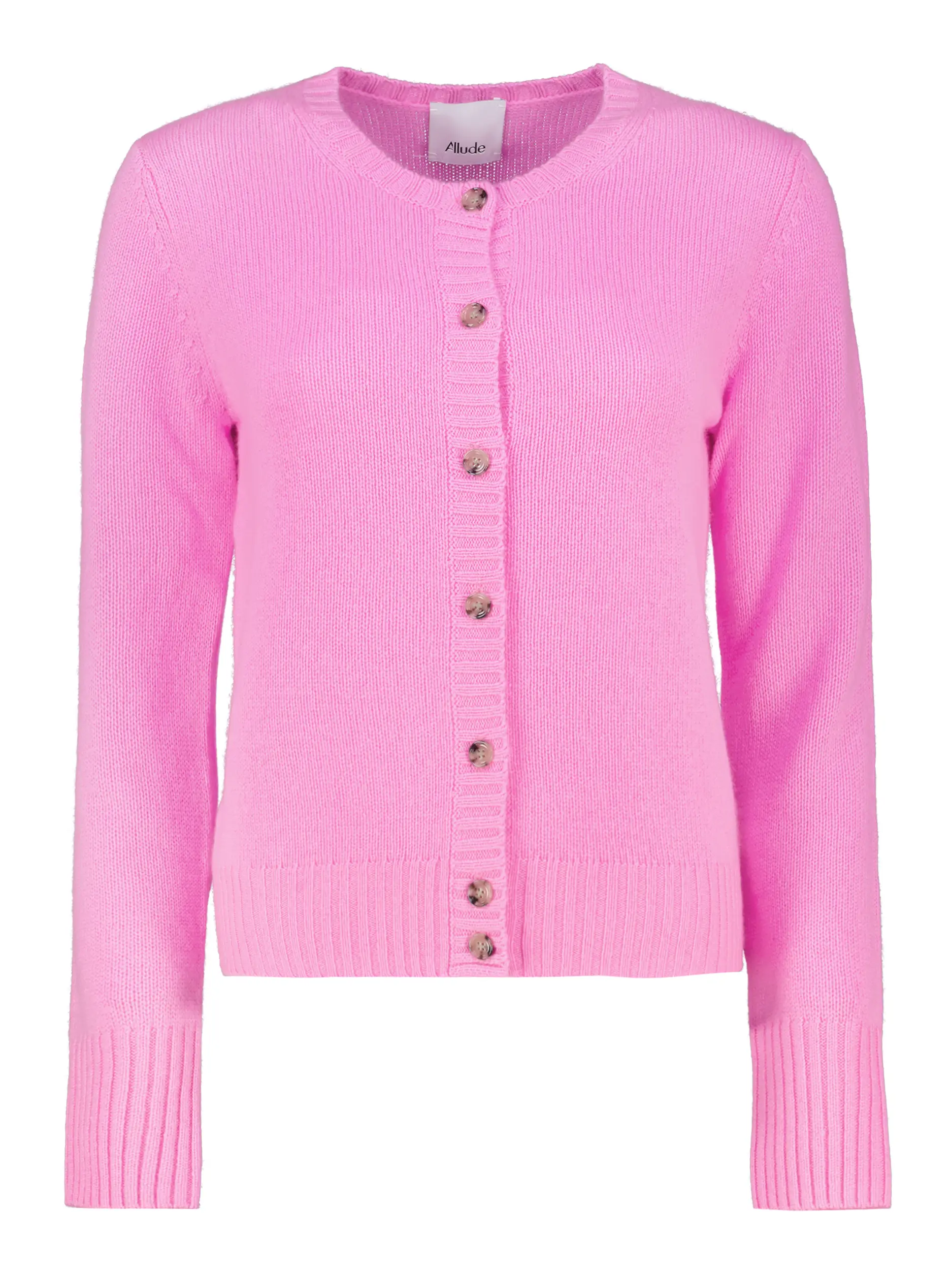 Strickjacke aus Kaschmir  - Artikel Vorderseite - Farbe: Rosa&Pink