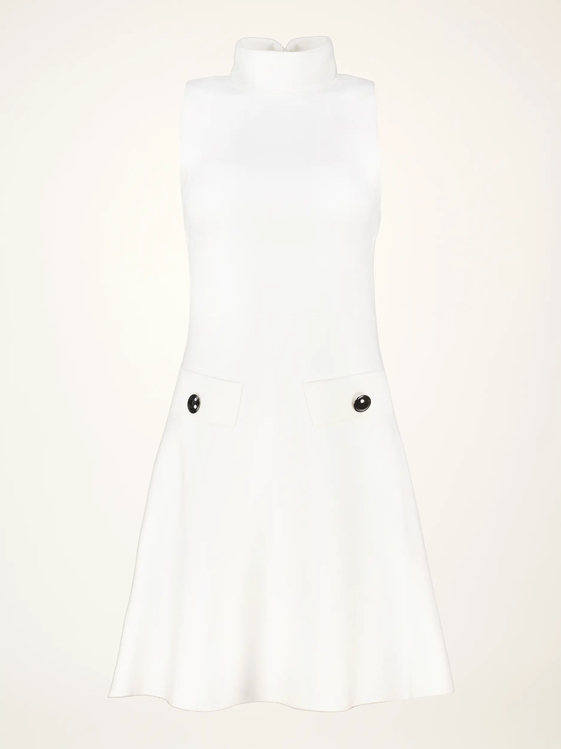 Mini Wollkleid 'Sharp ambition dress' ärmellos - Artikelansicht - Farbe: Creme