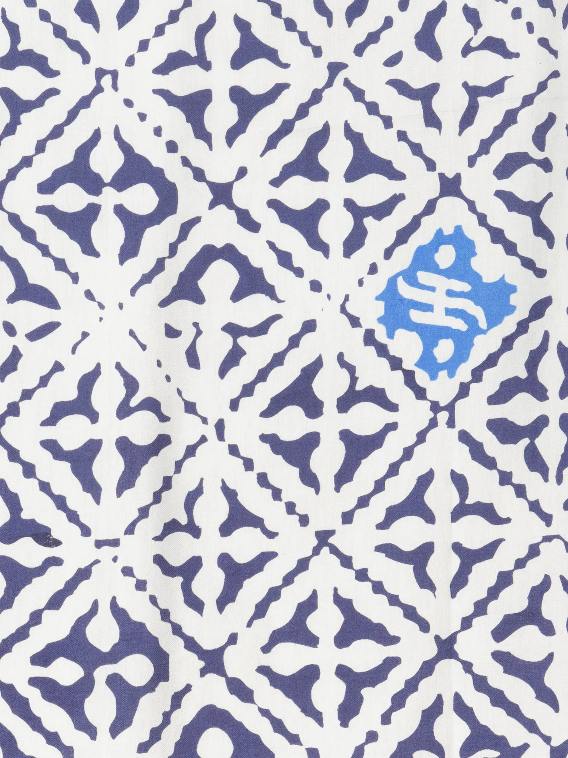 Gemustertes Tuch 'Eyes of Marrakesh' aus Seide - Artikel weitere Detailansicht 1 - Farbe: Blau
