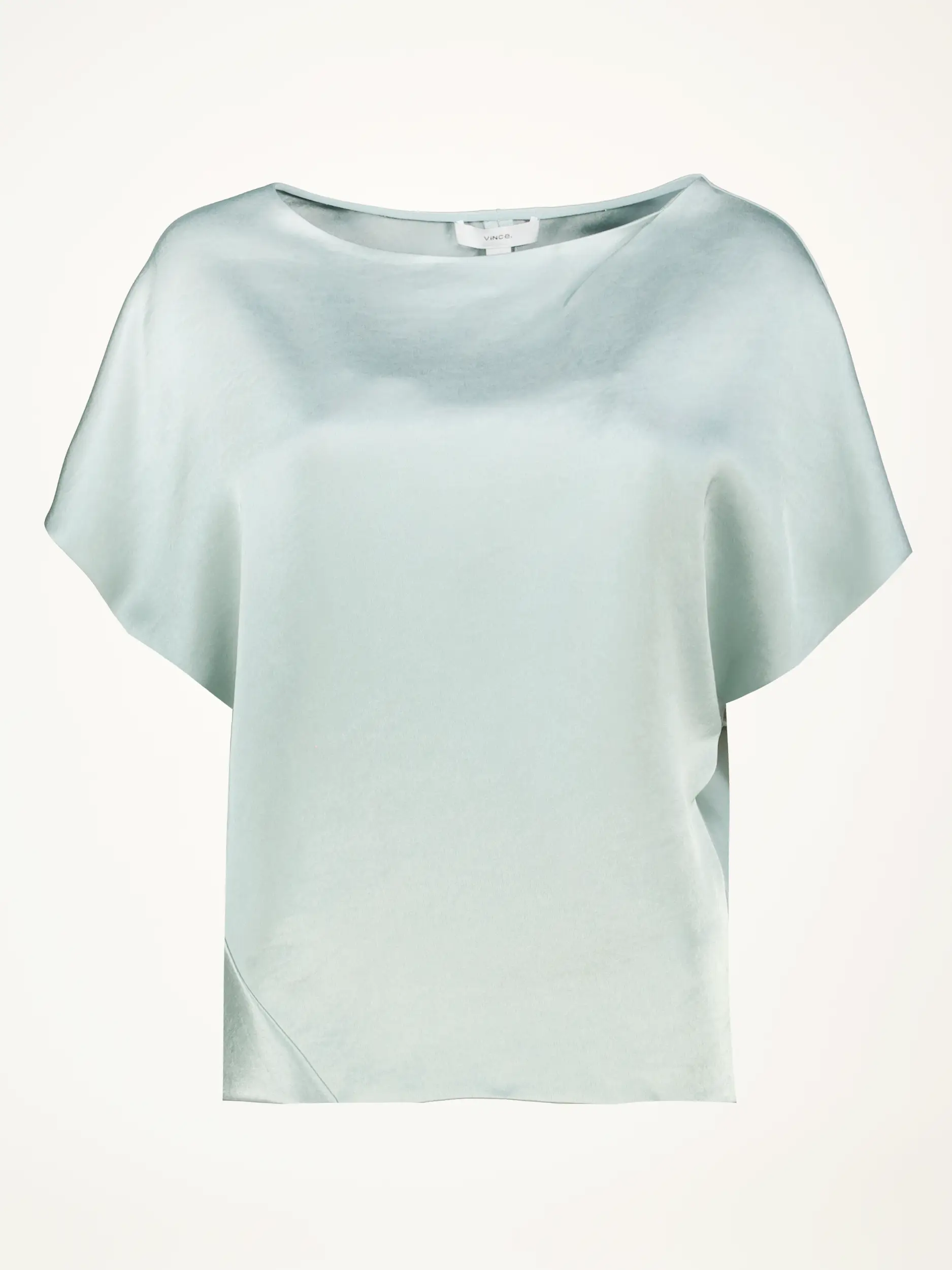 Satinbluse kurzarm - Artikelansicht - Farbe: Grün