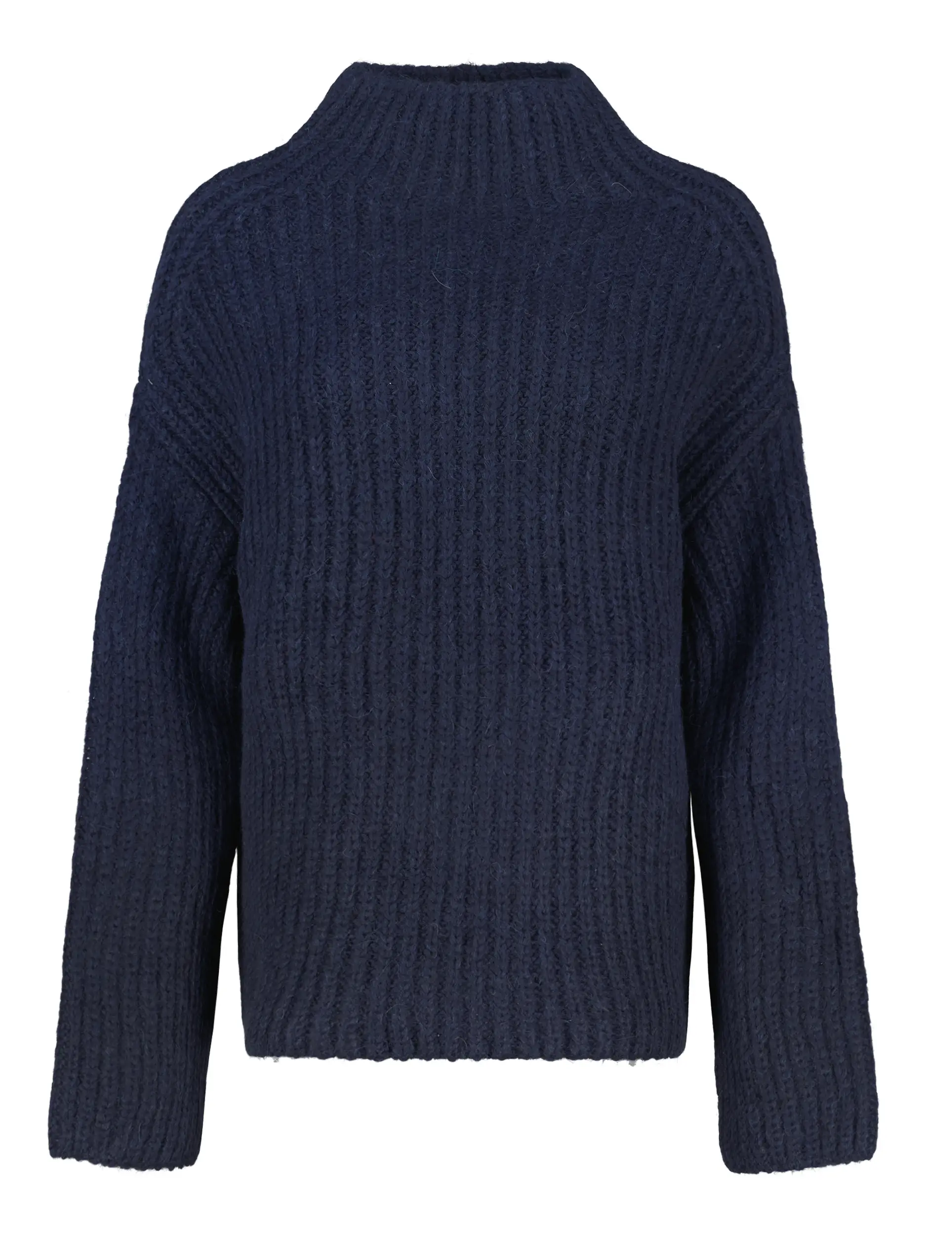 Pullover aus Alpaka langarm - Artikel Vorderseite - Farbe: Blau
