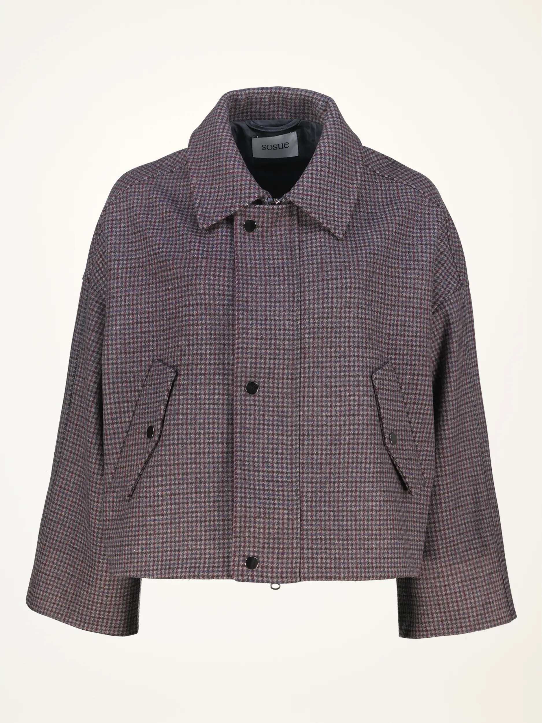 Karierte Wolljacke 'Victoria' - Artikelansicht - Farbe: Rot