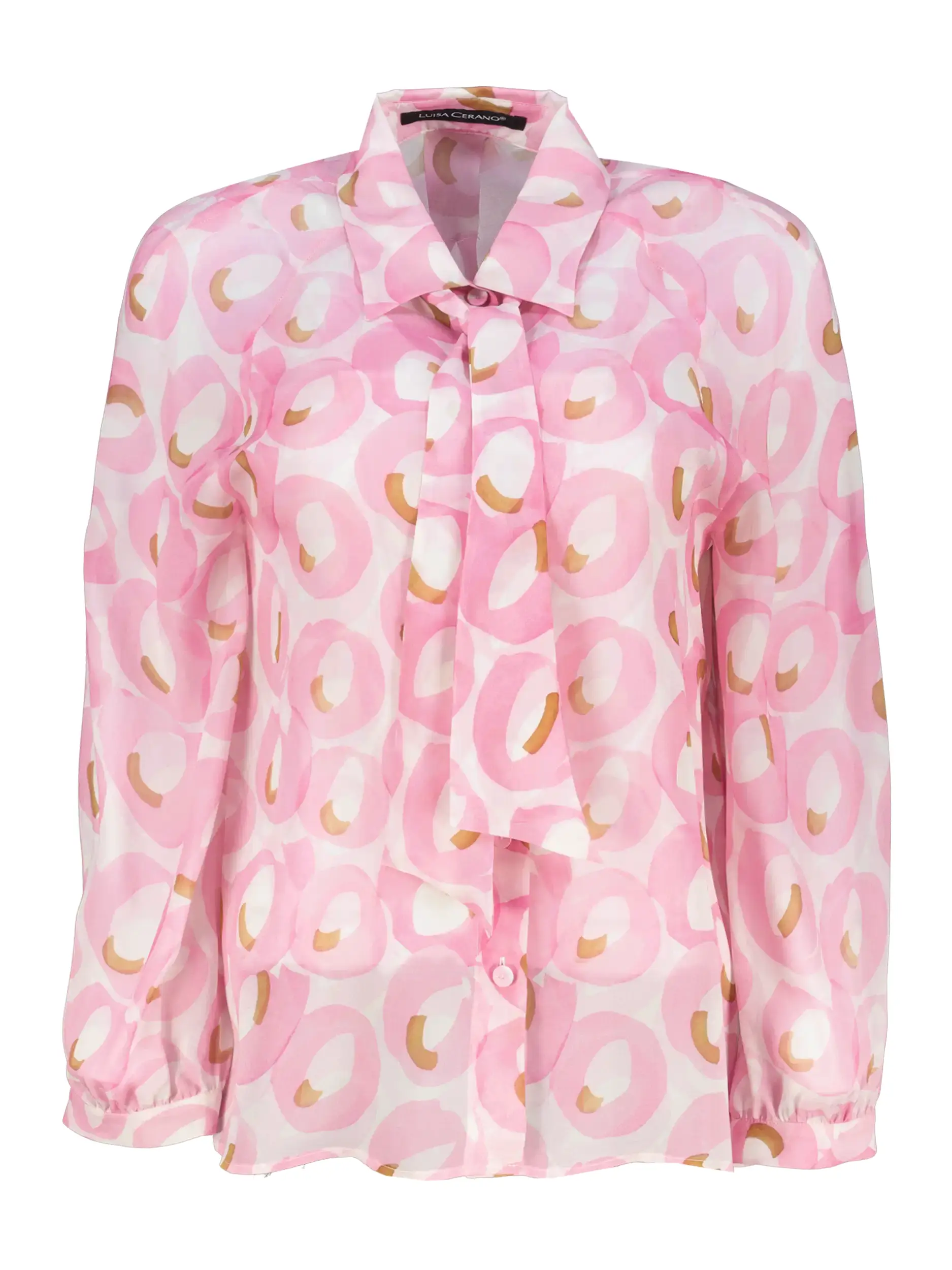 Bluse langarm - Artikel Vorderseite - Farbe: Rosa&Pink