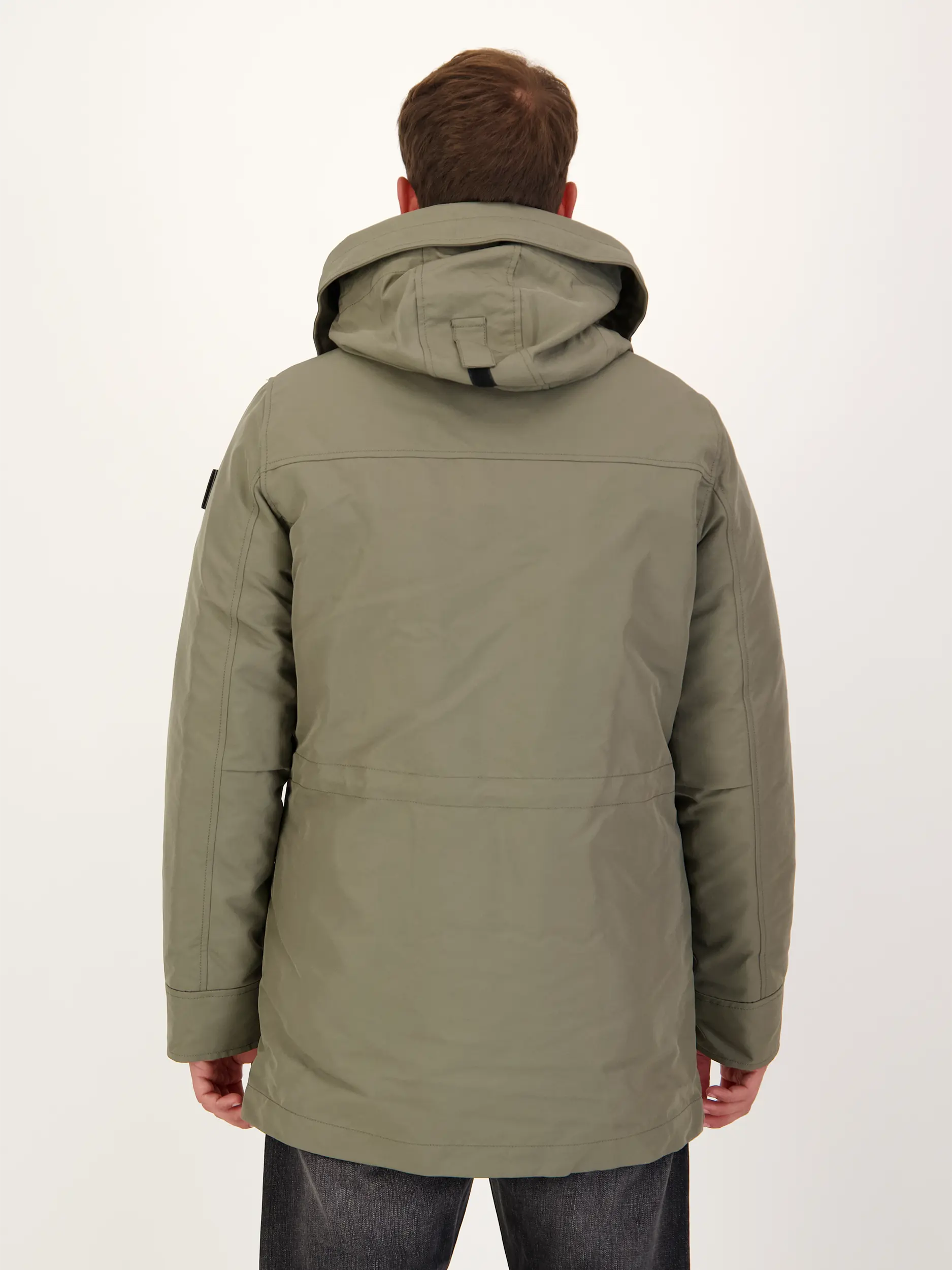 Wasserabweisende 3-in-1-Jacke 'Galena' - Artikel Rückseite getragen von einem Modell - Farbe: Grün