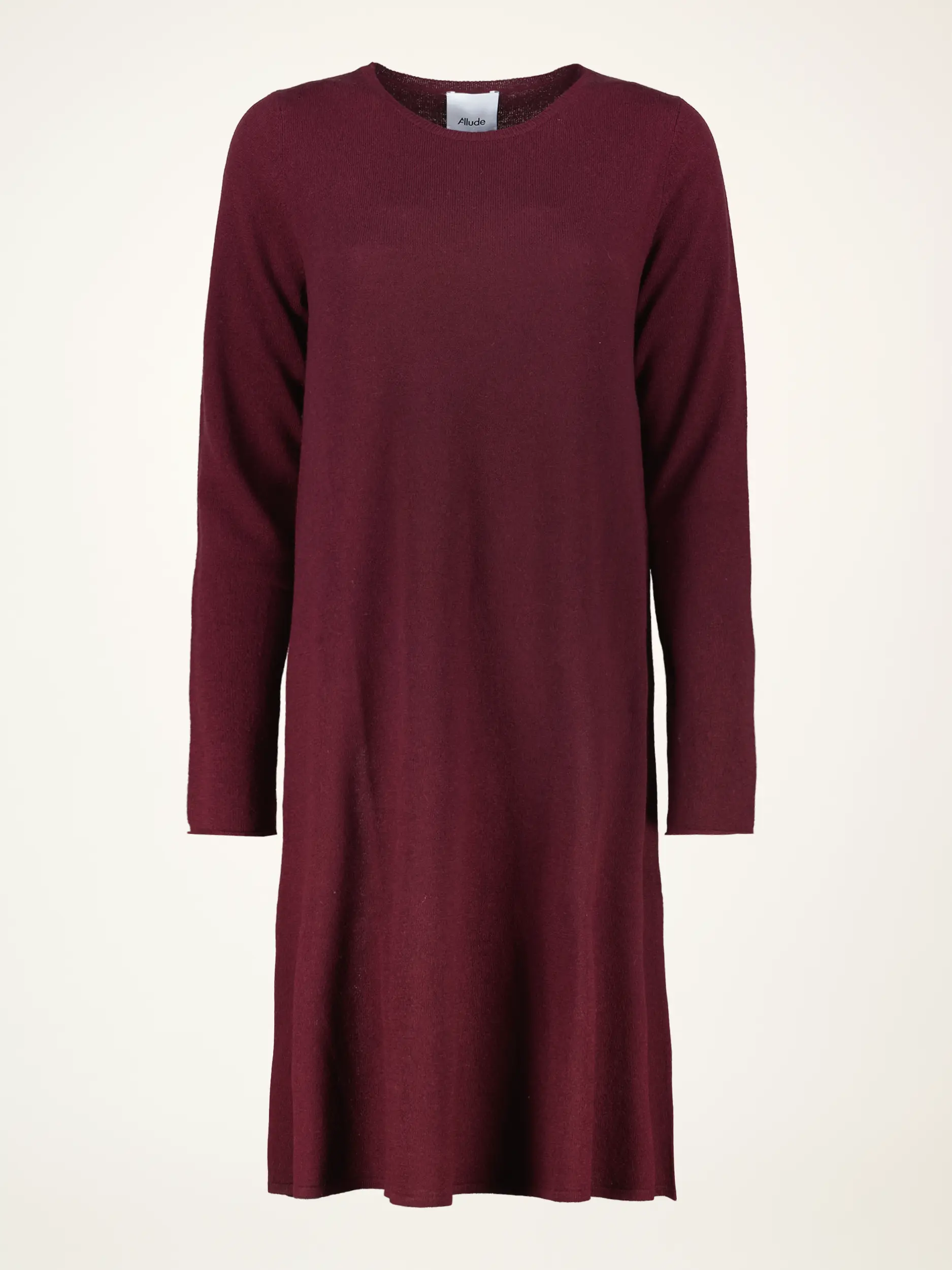 Midi Wollkleid langarm - Artikelansicht - Farbe: Rot