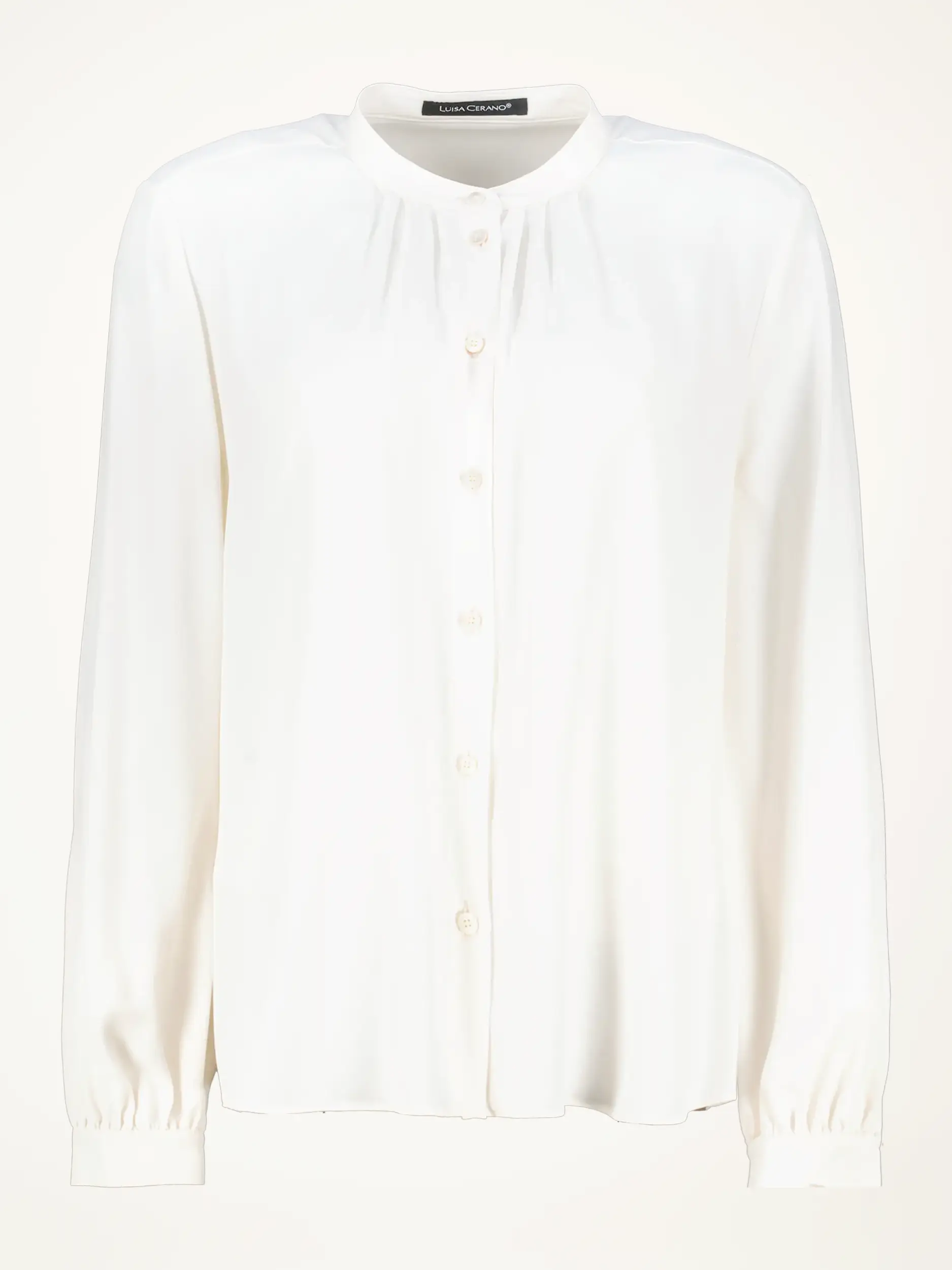 Bluse aus Seiden-Mix langarm - Artikelansicht - Farbe: Creme