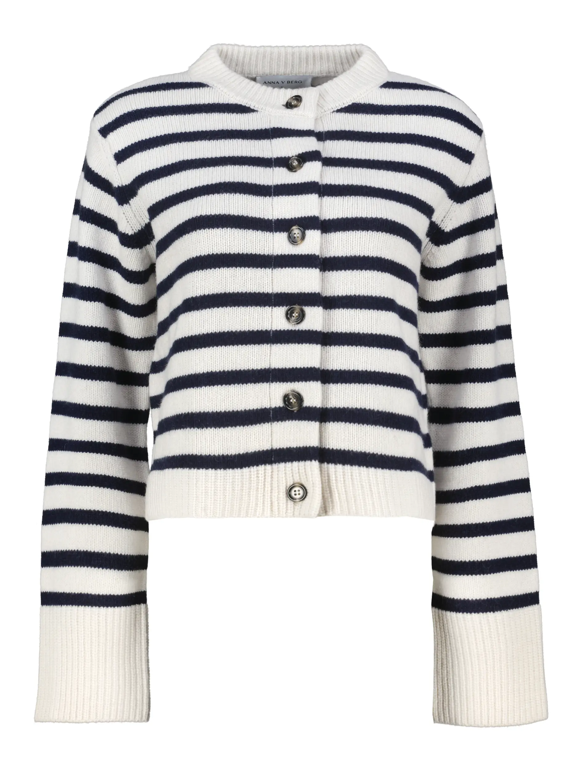 Strickjacke 'Lilly' aus Woll-Kaschmir-Mix langarm - Artikel Vorderseite - Farbe: Creme