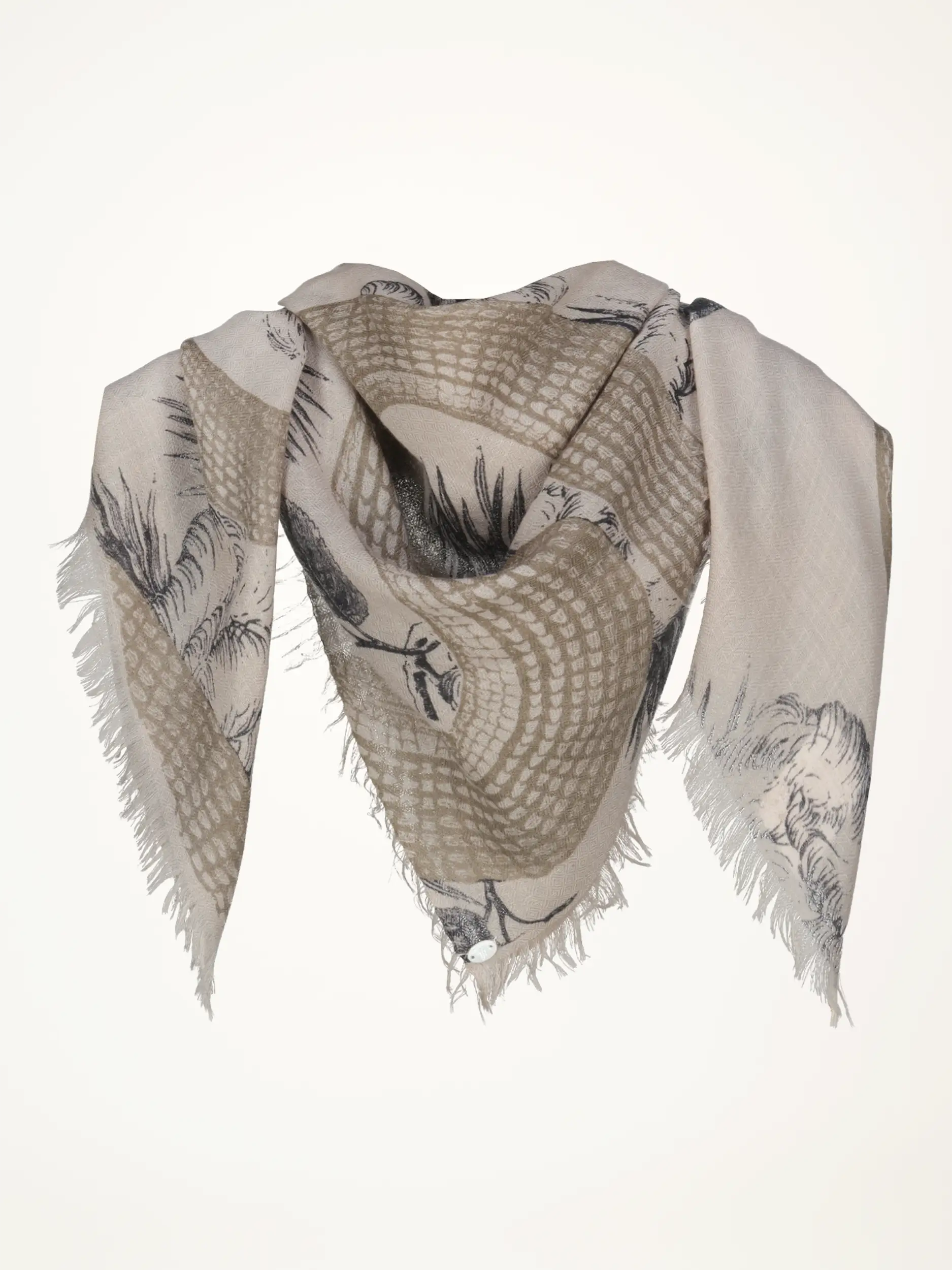 Tuch 'Garden Eden' aus Kaschmir - Artikelansicht - Farbe: Braun