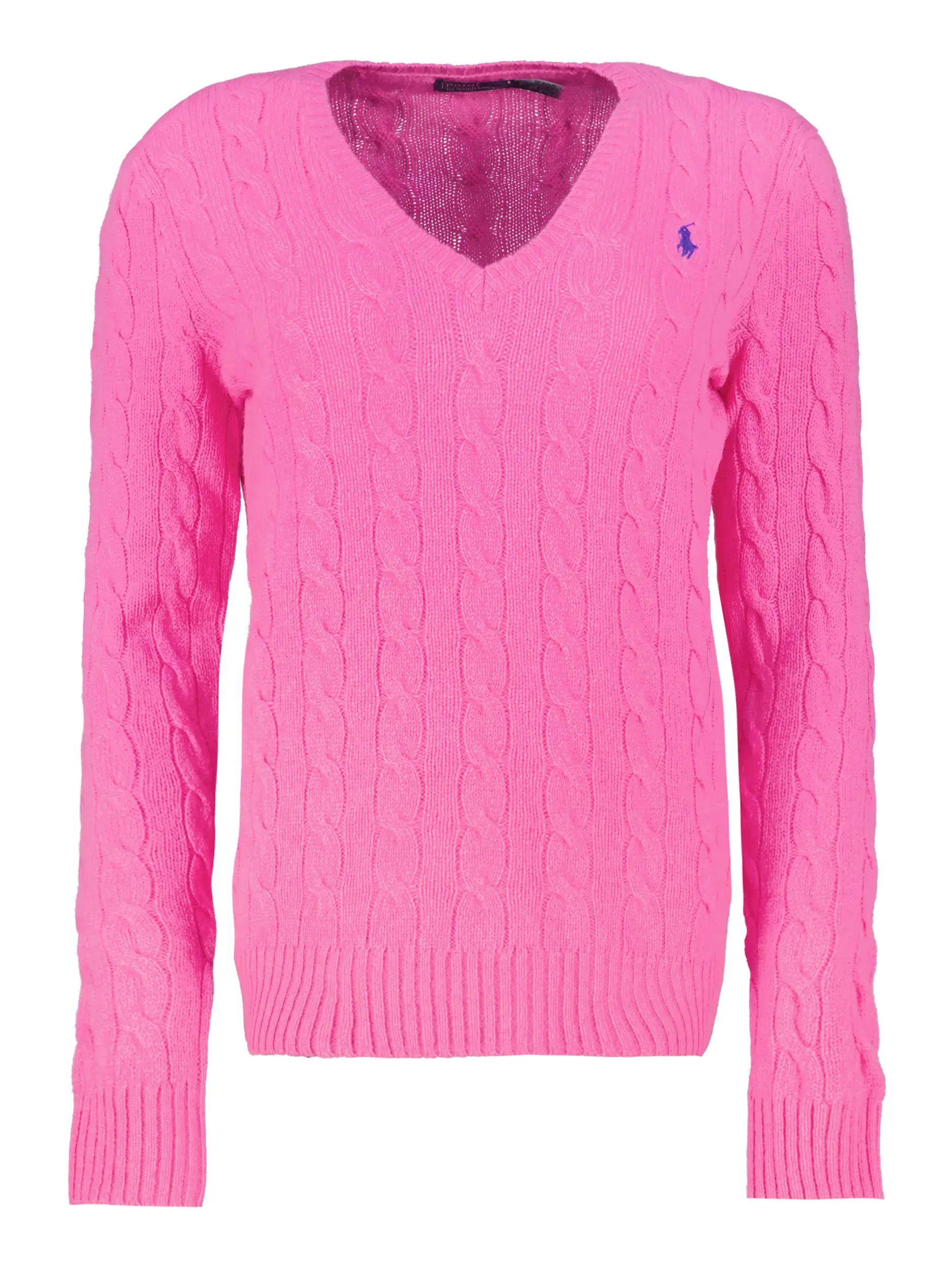 Pullover mit Zopfmuster - Artikel Vorderseite - Farbe: Rosa&Pink