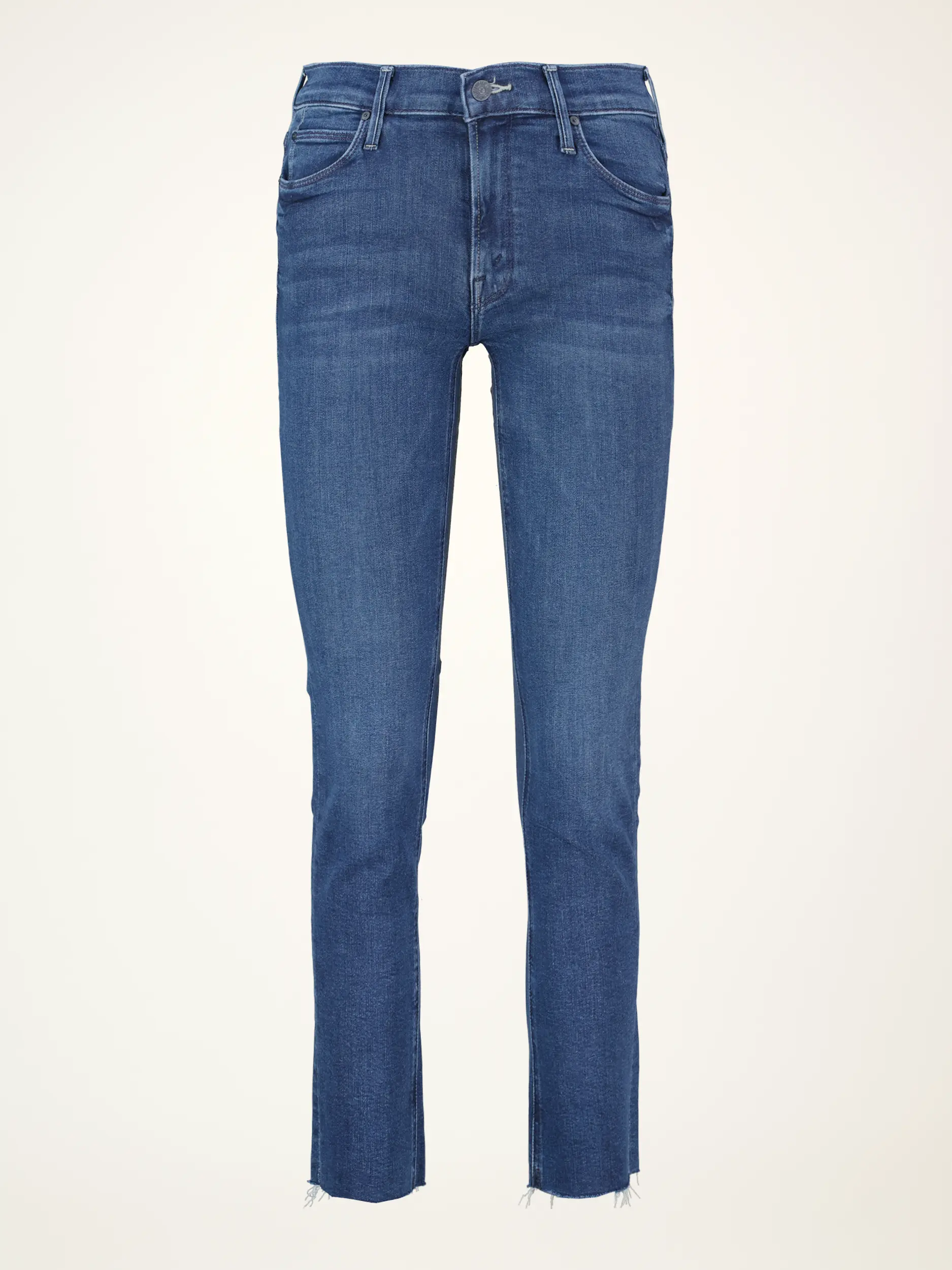 Mid Rise Straight Leg Jeans 'Dazzler Ankle Fray' - Artikelansicht - Farbe: Blau