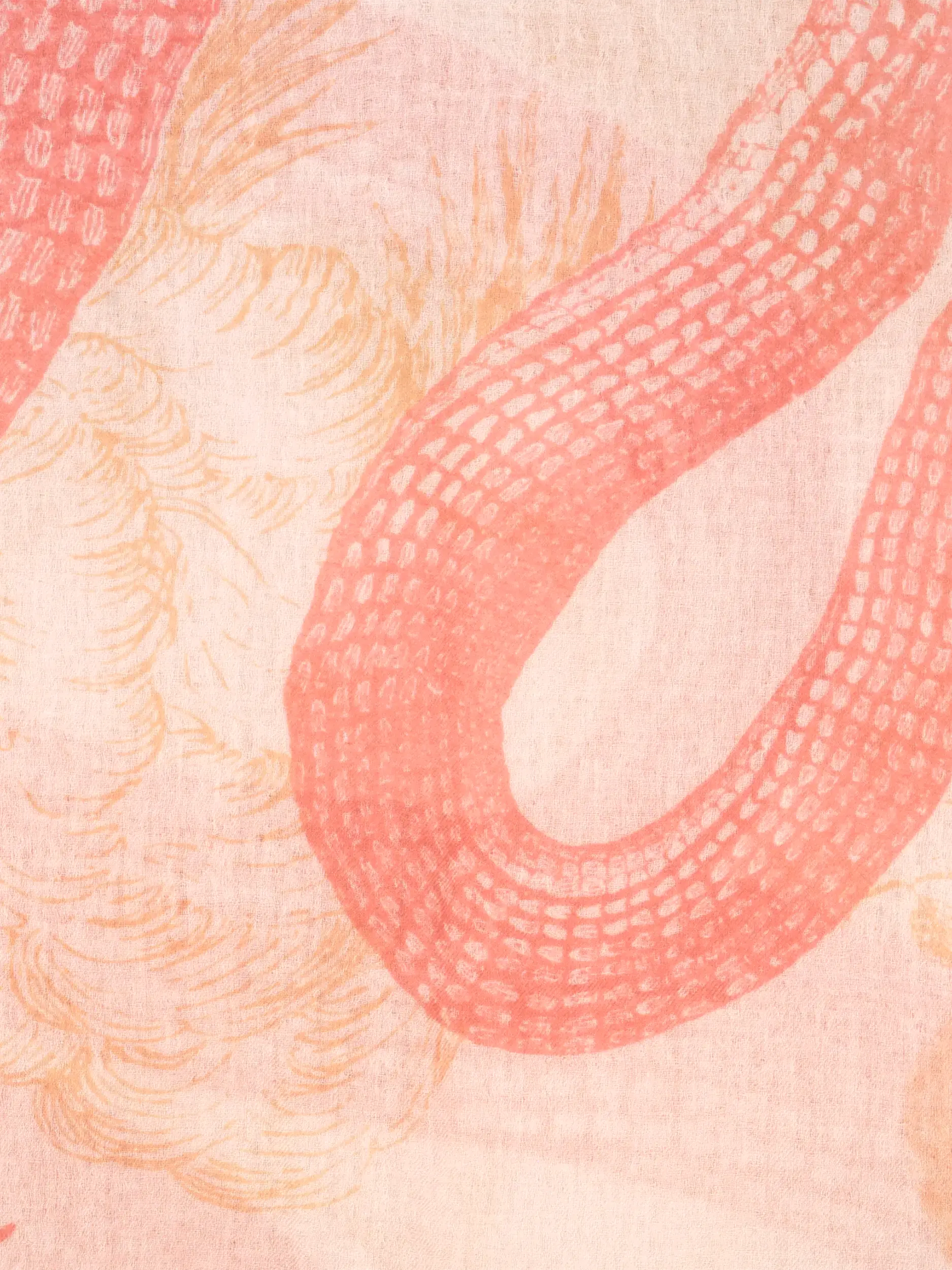 Kaschmirschal 'Garden Eden' - Artikel Rückseite - Farbe: Rosa&Pink