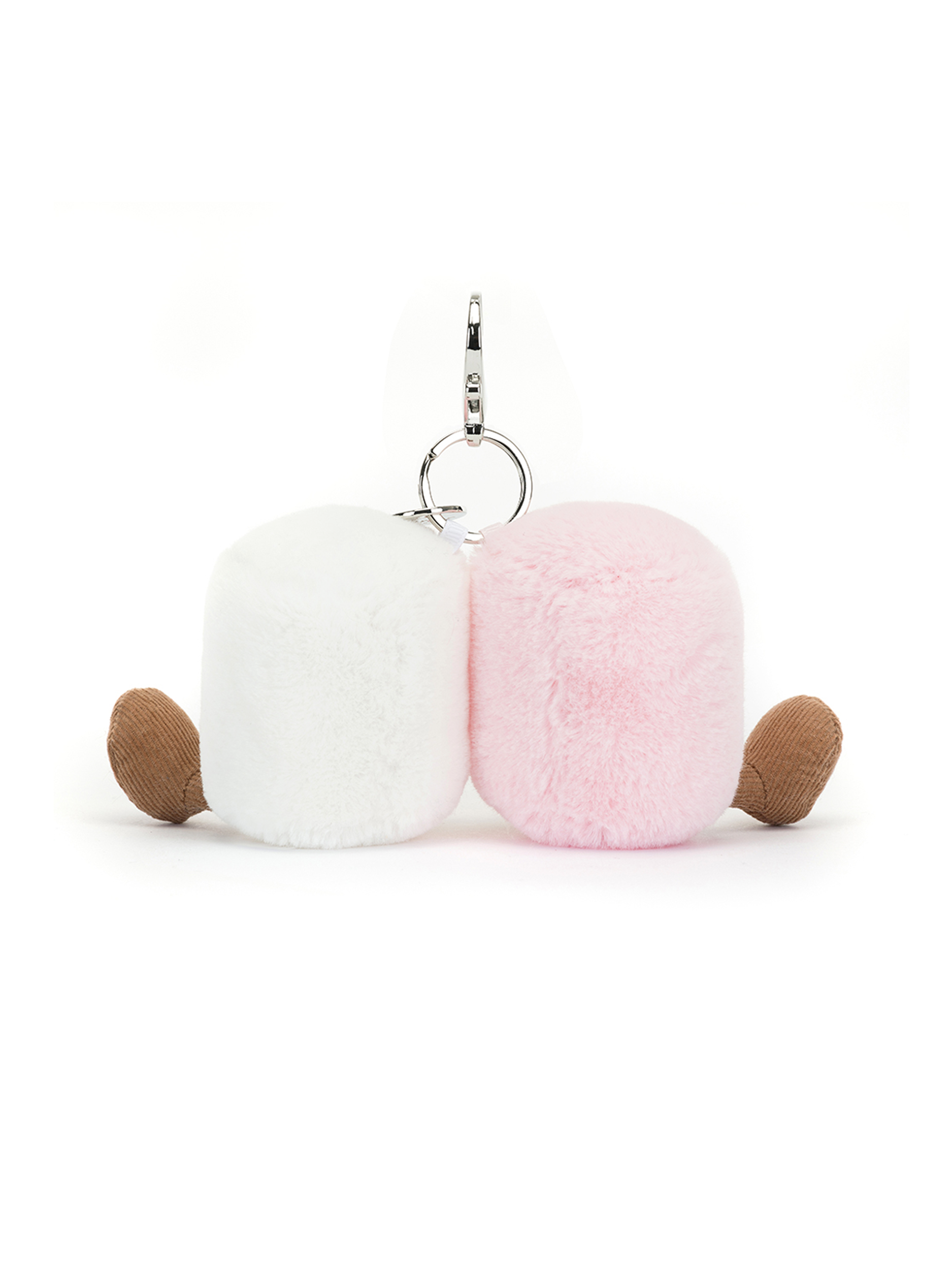 Jellycat-Anhänger 'Amuseables Pair of Marshmallows Bag Charm' - Artikel Rückseite - Farbe: Rosa&Pink