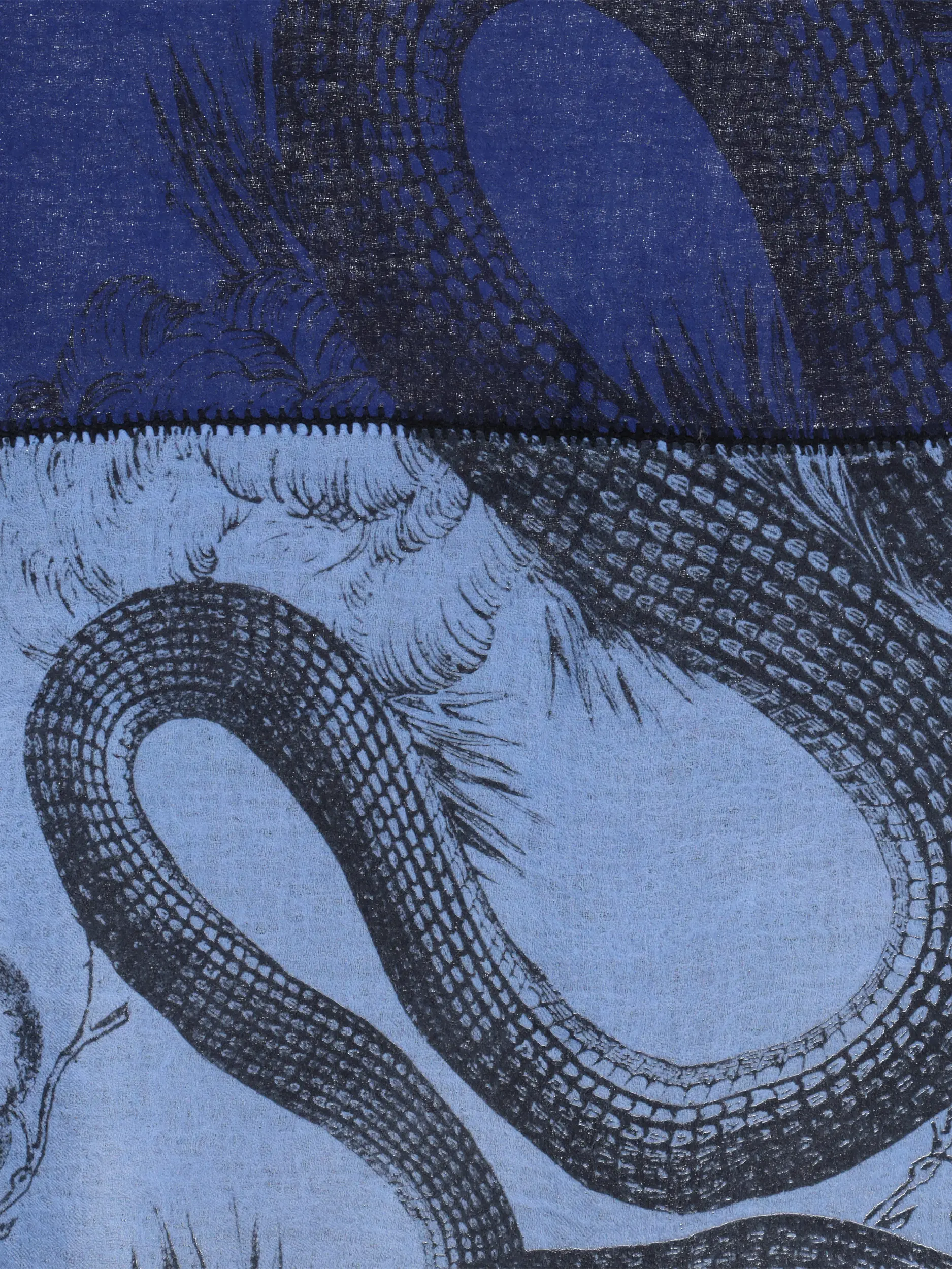 Kaschmirschal - Artikel Rückseite - Farbe: Blau