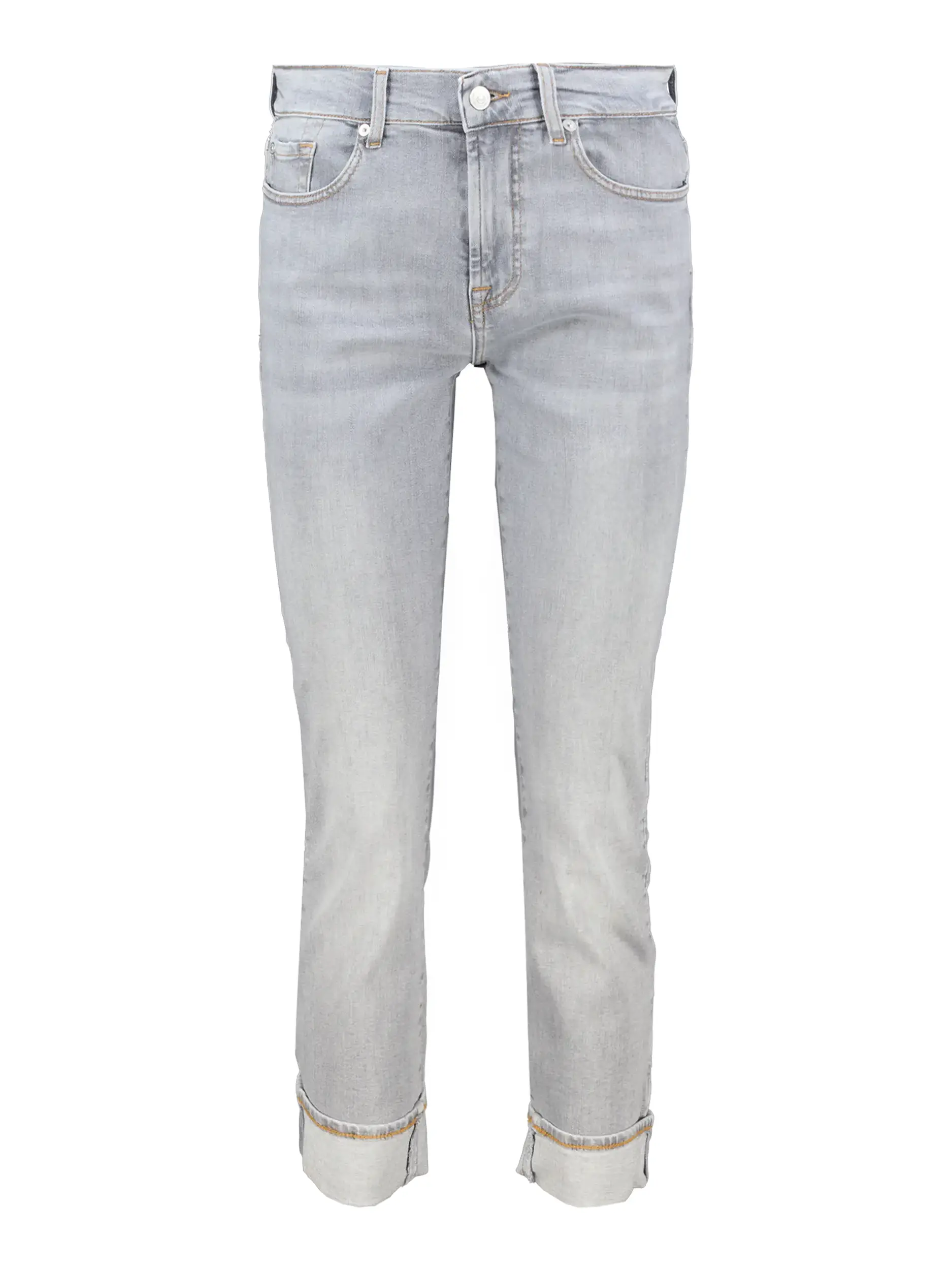 High Rise Skinny Jeans 'Relaxed Skinny' - Artikel Vorderseite - Farbe: Grau