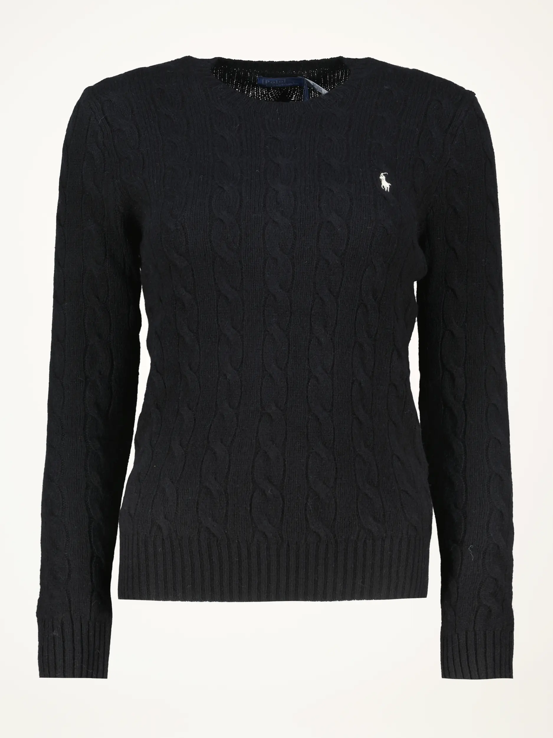 Pullover mit Zopfmuster - Artikelansicht - Farbe: Schwarz Pullover mit Zopfmuster - Artikelansicht - Farbe: Schwarz