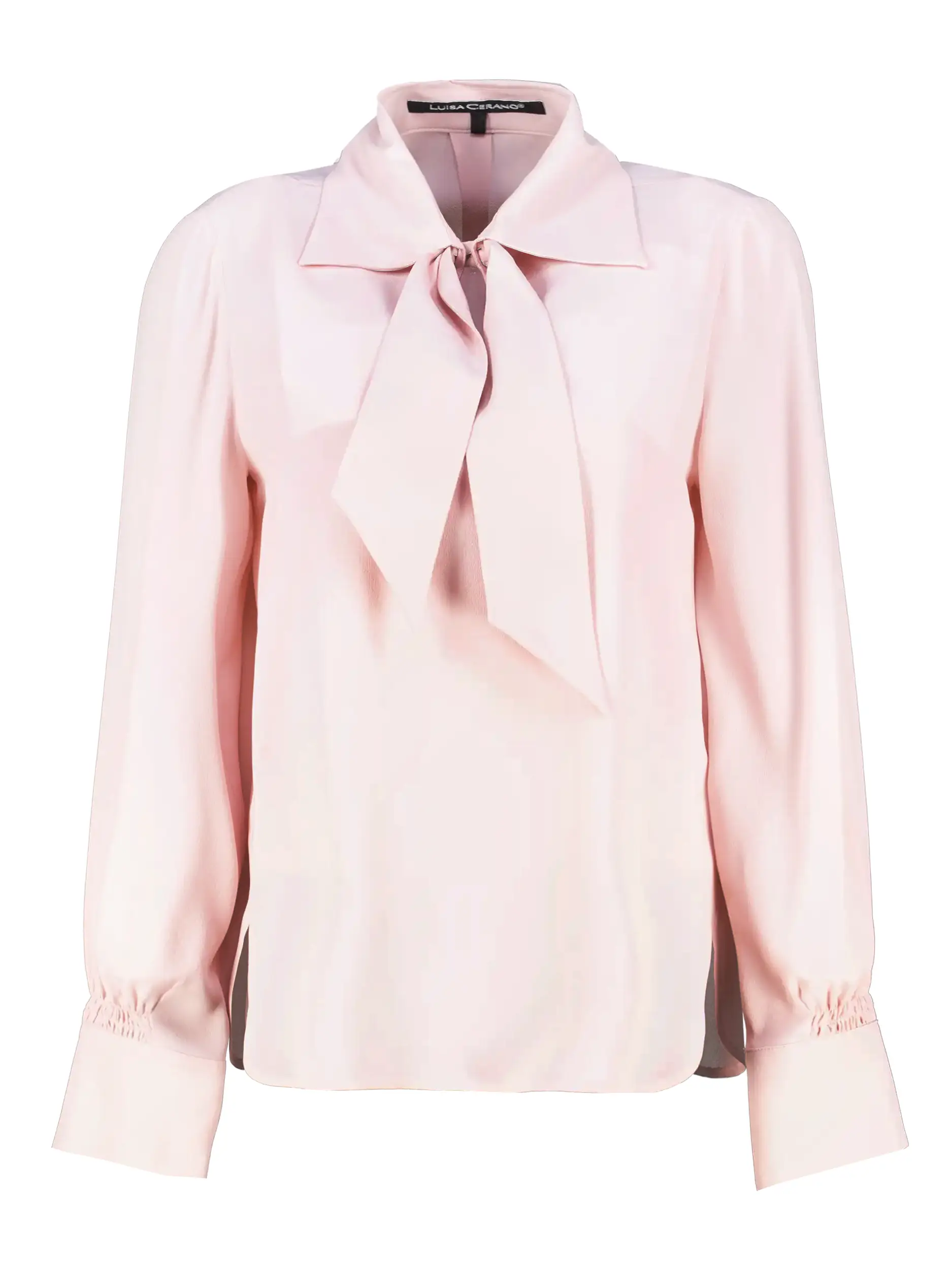 Bluse mit Schluppe langarm - Artikel Vorderseite - Farbe: Rosa&Pink